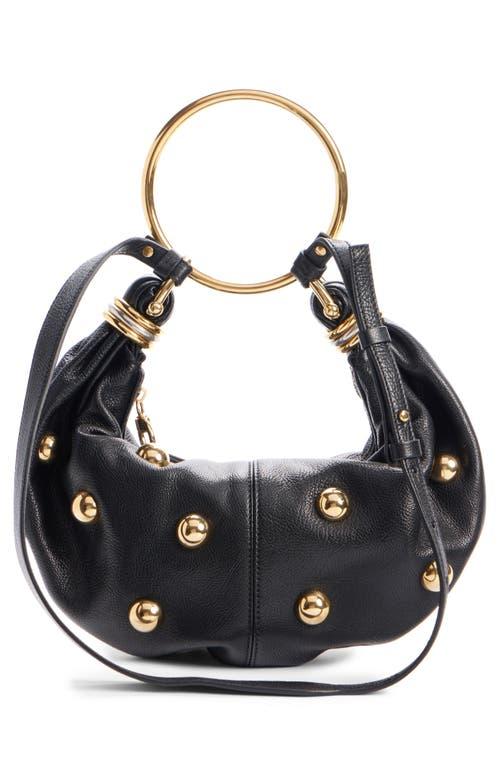ブレスレット CHLOE SMALL BRACELET HOBO BAG BLUE Chloé Small Bracelet Hobo Bag In Grained Leather in Tapestry