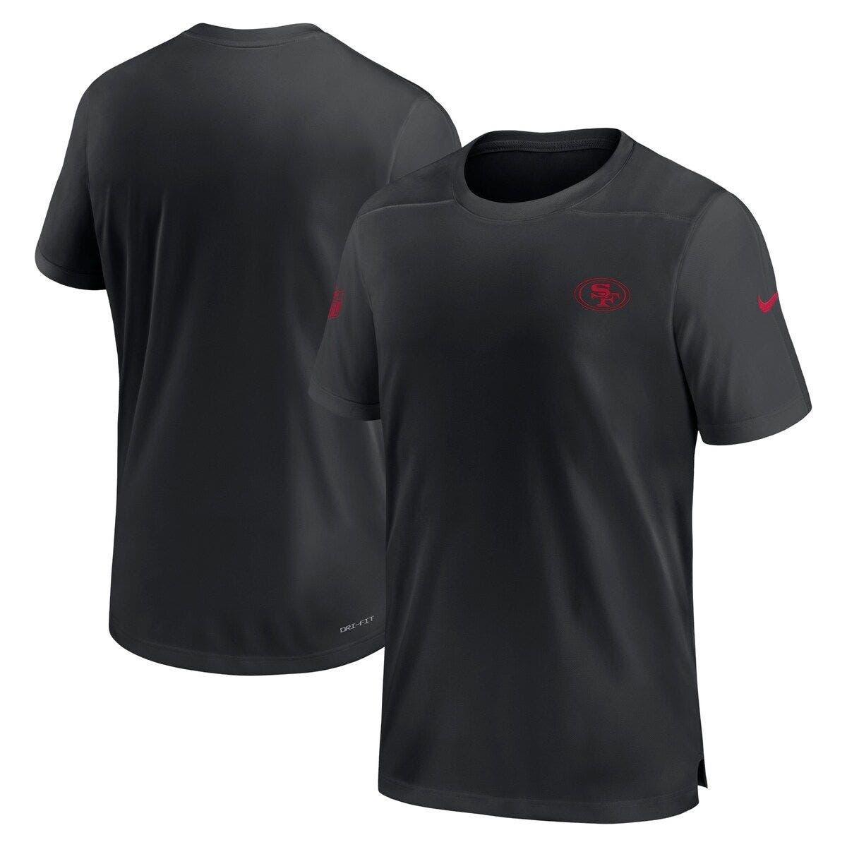 San Francisco 49ers Nike Sideline Coach Performance Long Sleeve T-Shirt -  Black