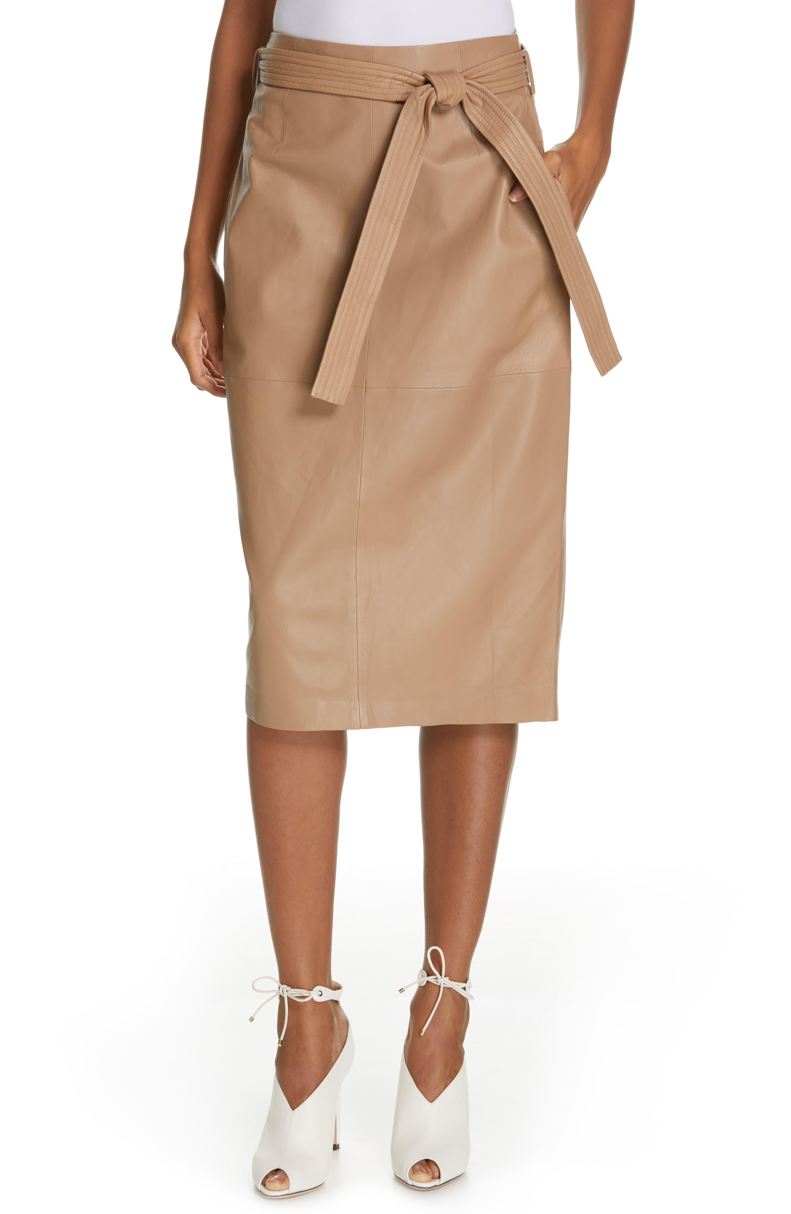 Equipment Alouetta Leather Skirt in 