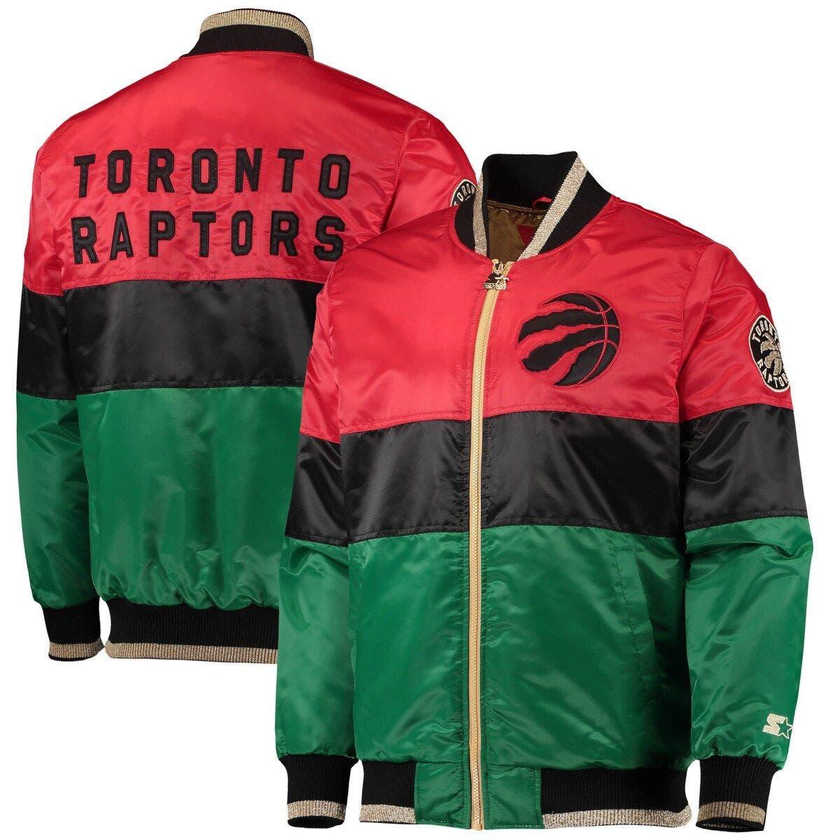 Men's Starter x Ty Mopkins Black Toronto Raptors Black History Month Satin  - Full-Zip Jacket