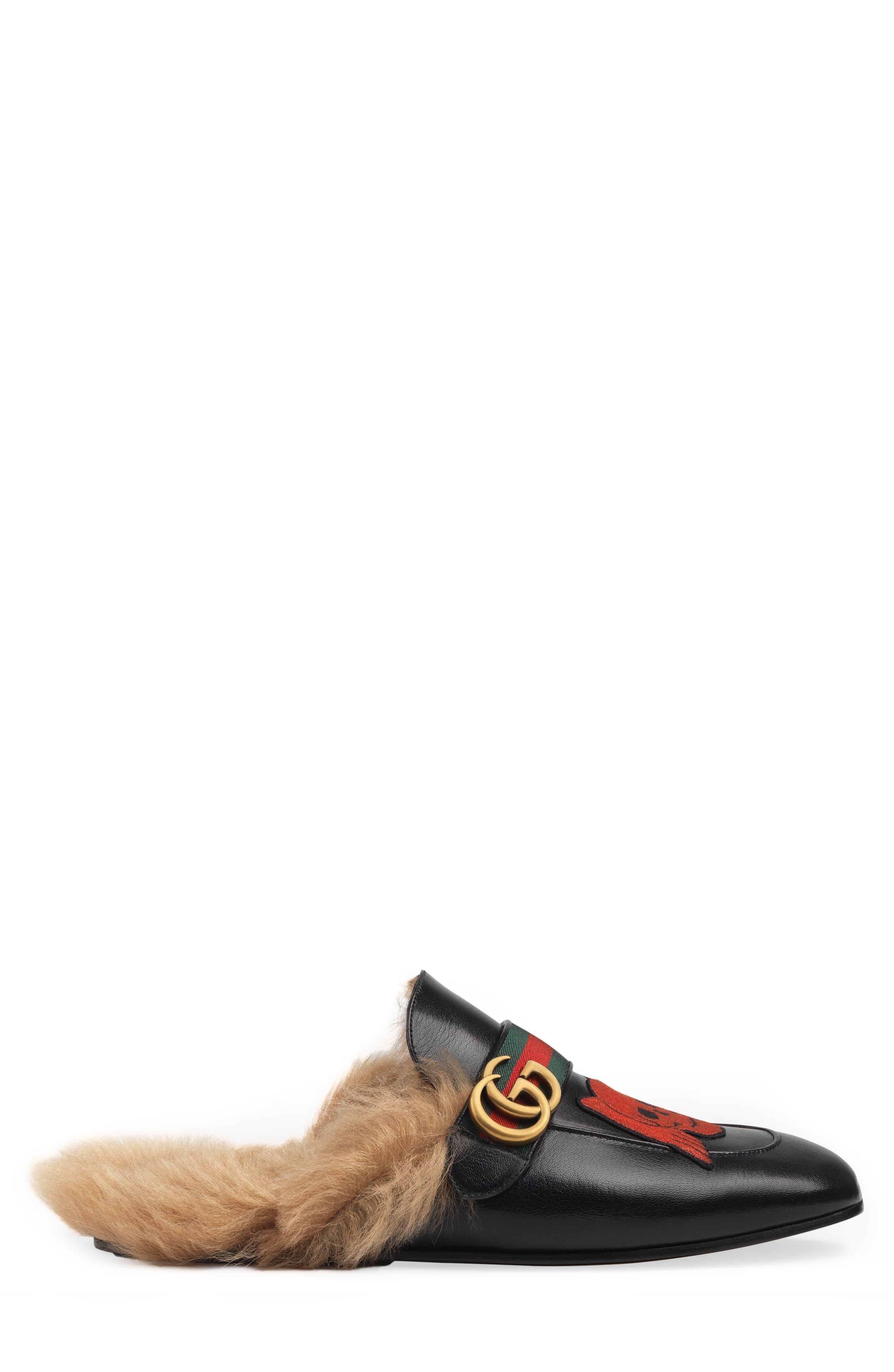 princetown genuine shearling loafer mule