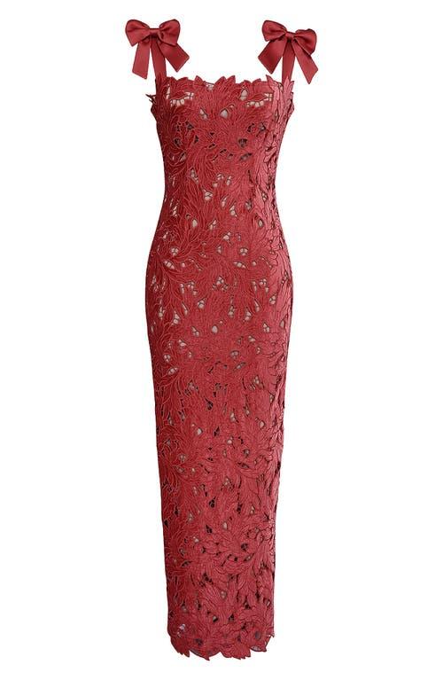 House Of Cb Tiff Velvet Lace Dress in Red Lyst