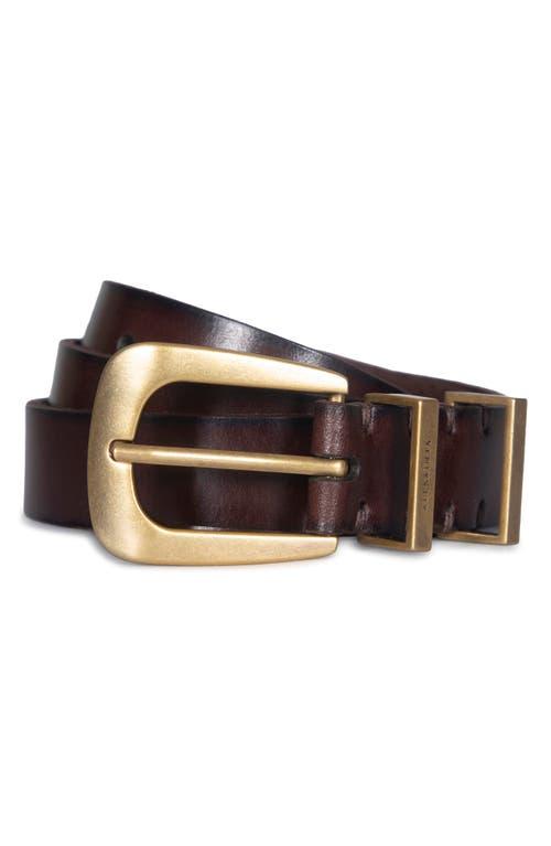 AllSaints Tan Leather Belt with Gold Buckle Brown Leather belt AllSaints - Vitkac LC main image 3