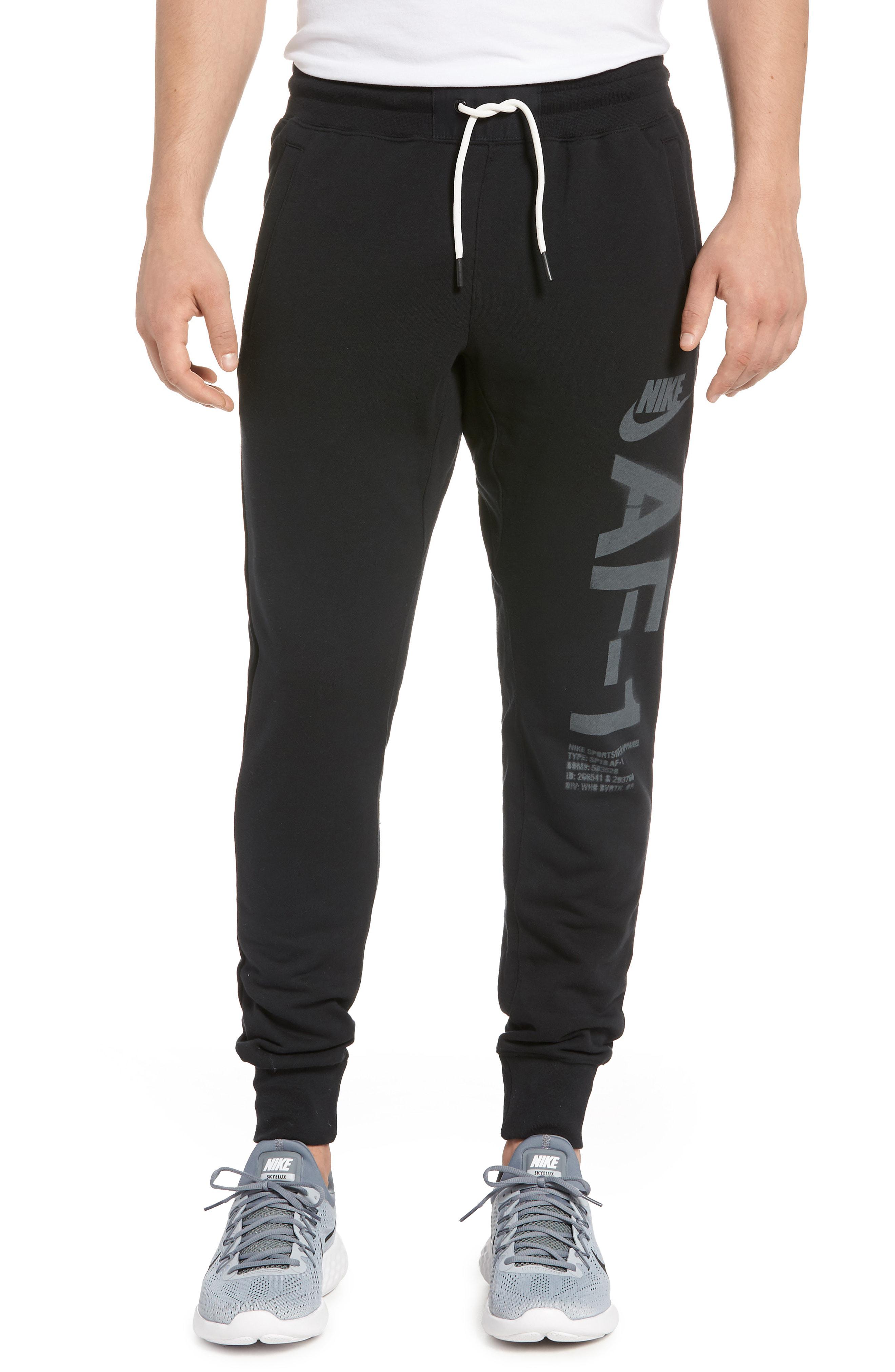  Nike  Sportswear Air Force 1 Jogger  Pants  in Black for Men  