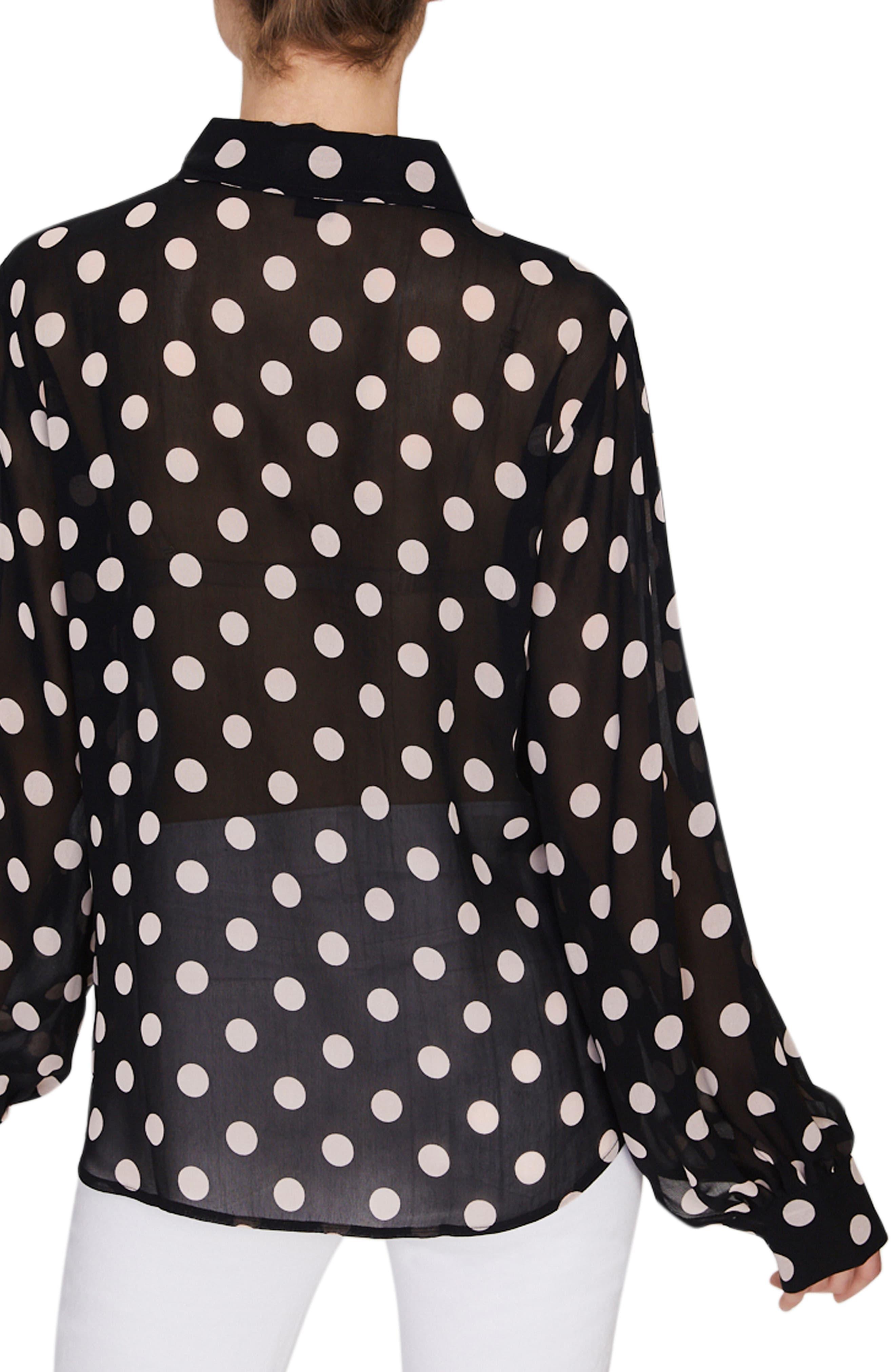 sanctuary polka dot blouse
