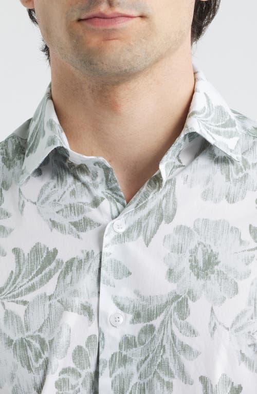 Robert Barakett Hogan Floral Short Sleeve Button-Up Shirt in Blue for Men |  Lyst
