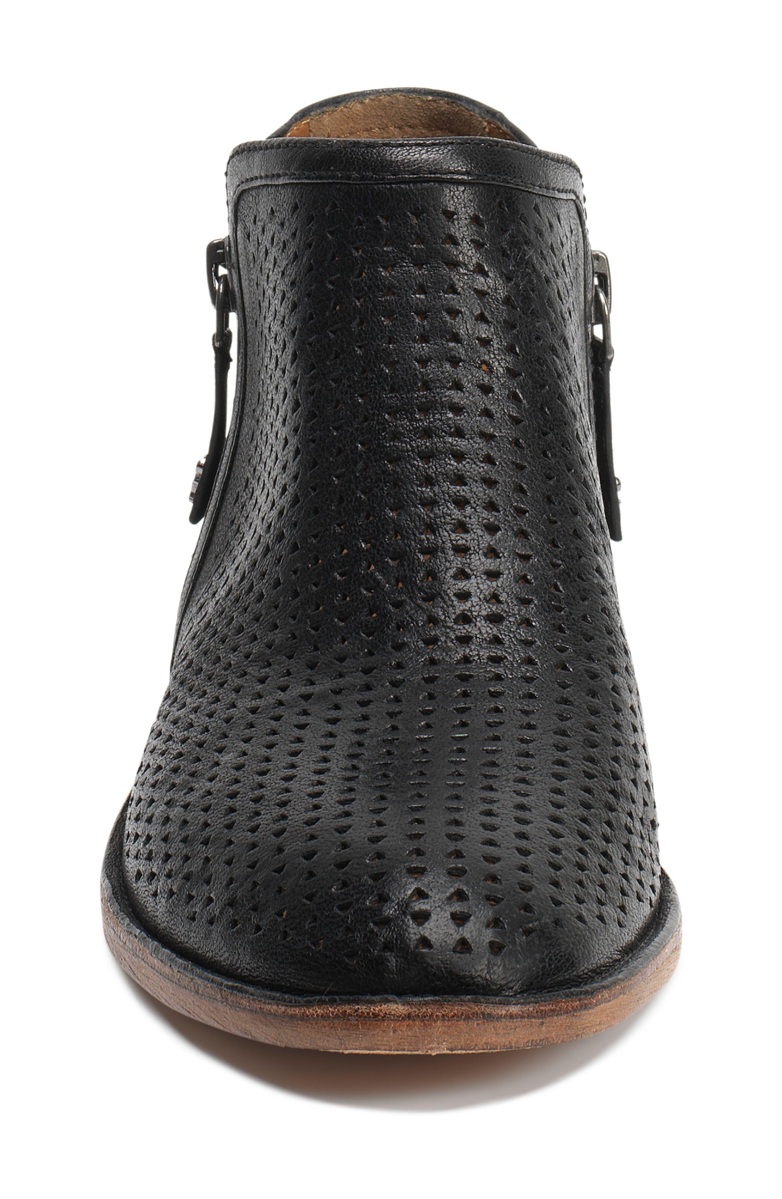 Trask Addison Low Perforated Bootie in Black Lyst