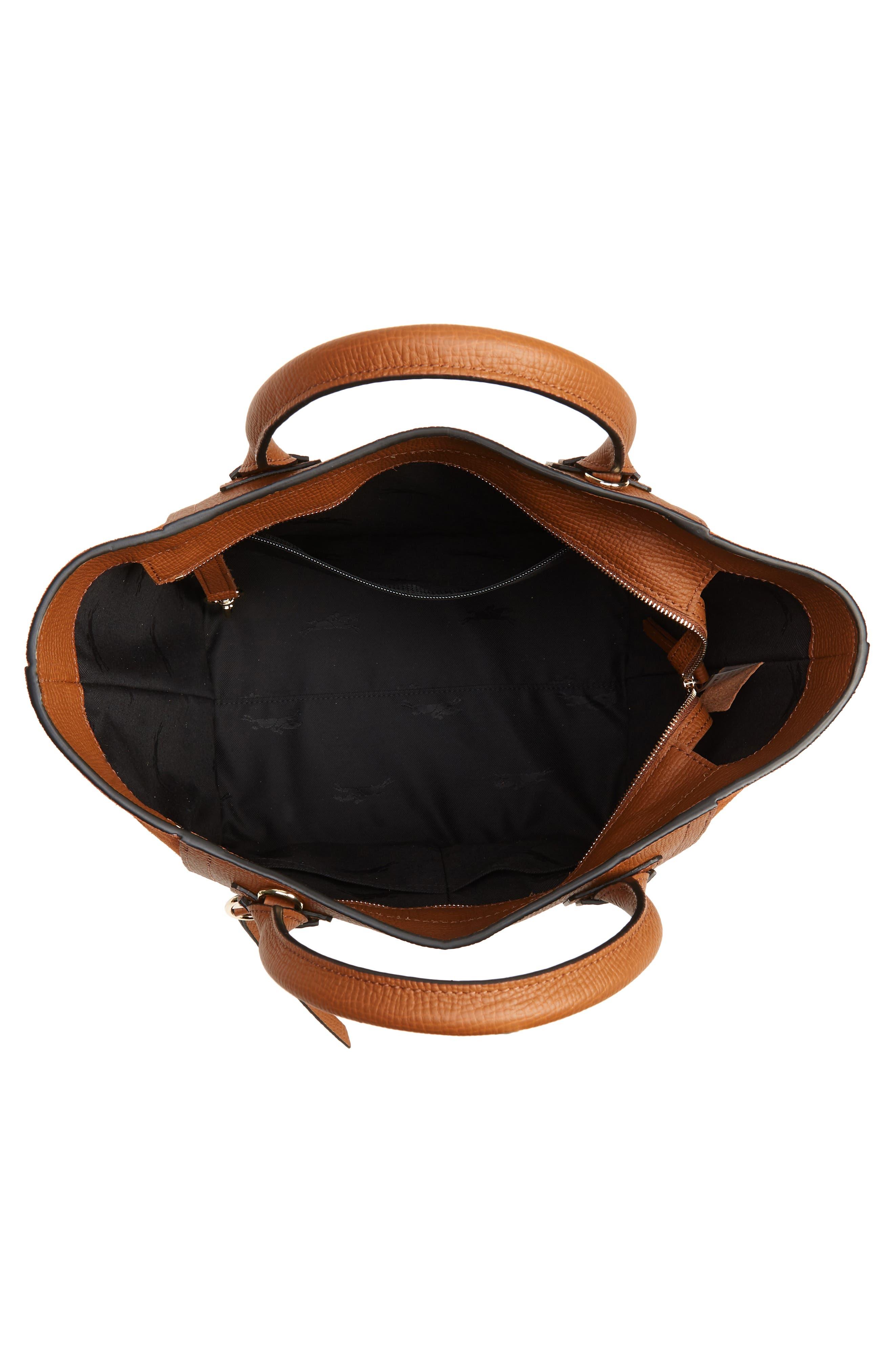 LONGCHAMP Unisex Cognac Brown Tan Leather Top Handle Shoulder Briefcase  FRANCE