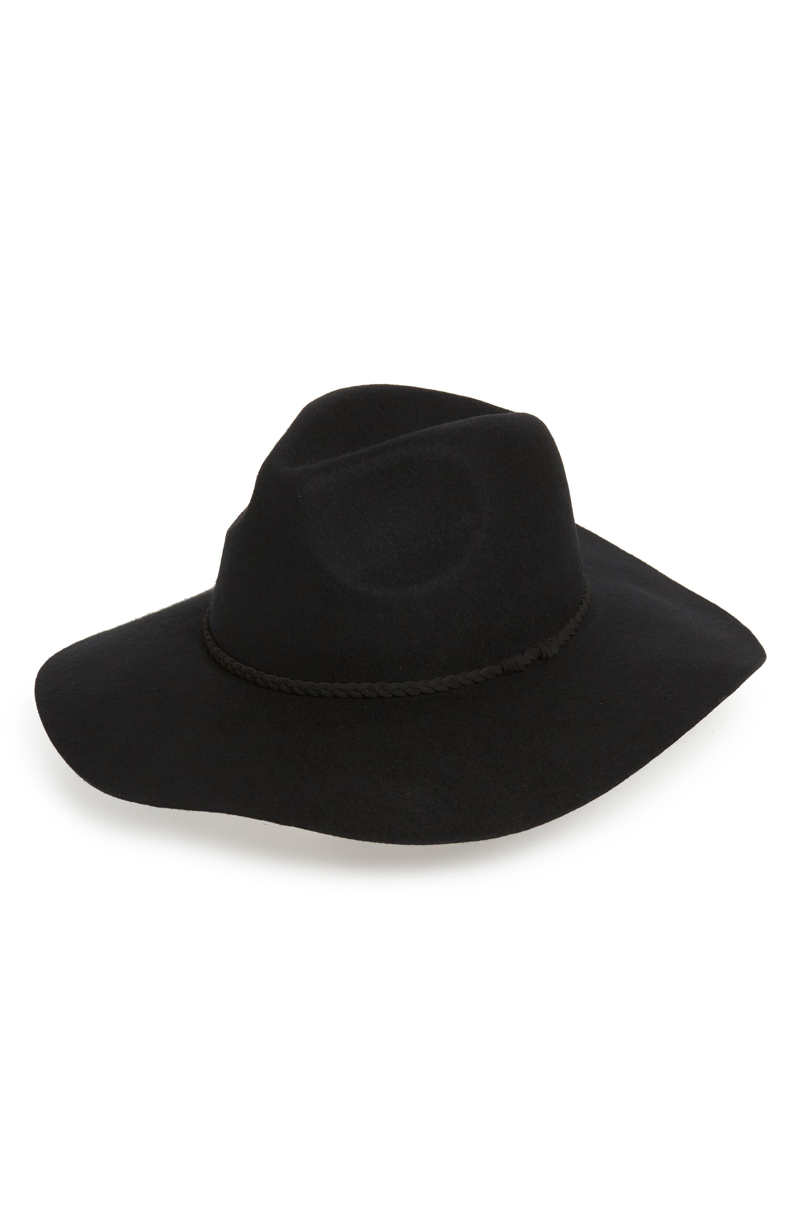 black felt panama hat