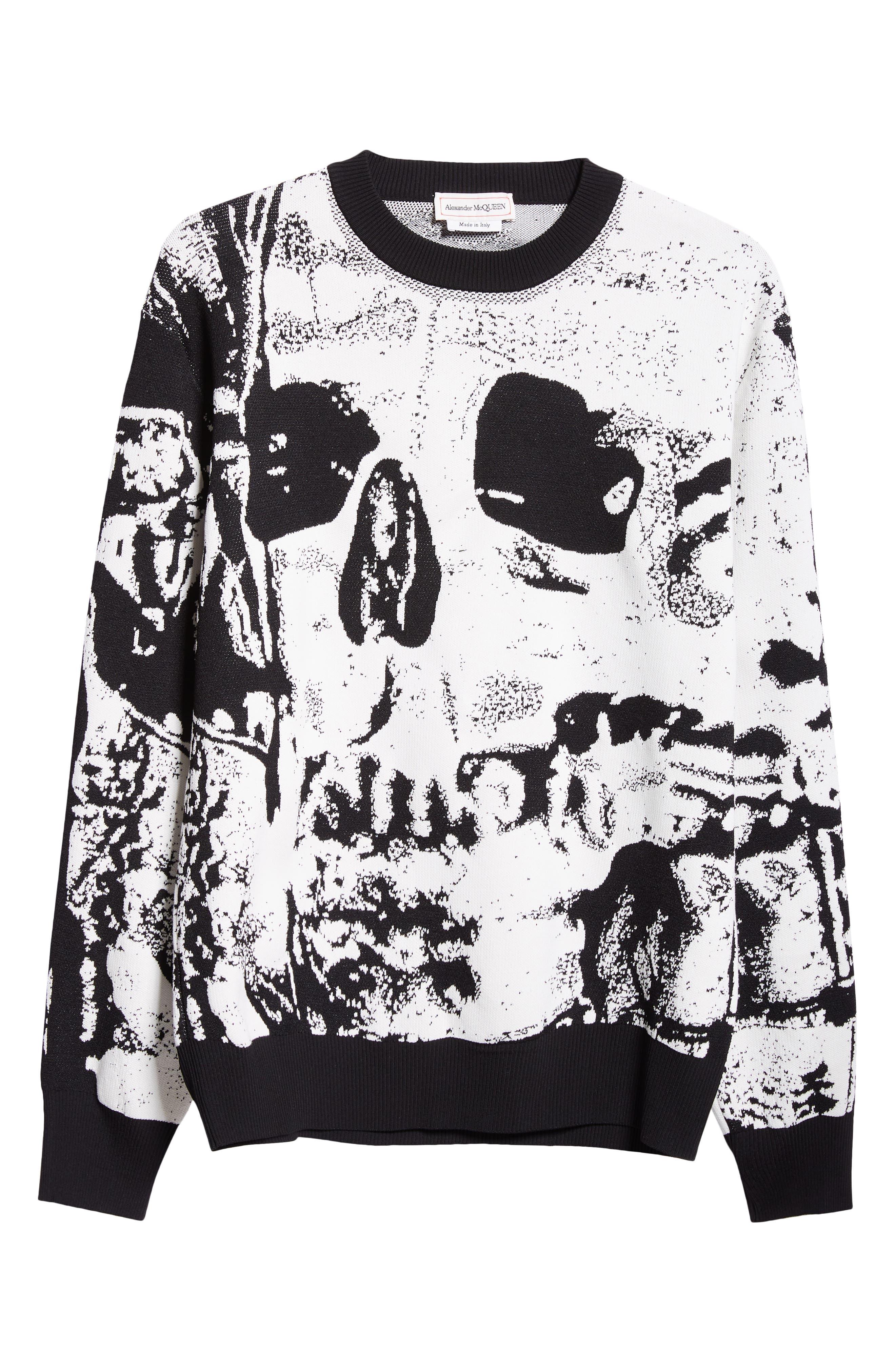 Alexander McQueen skull motif sweater - Black