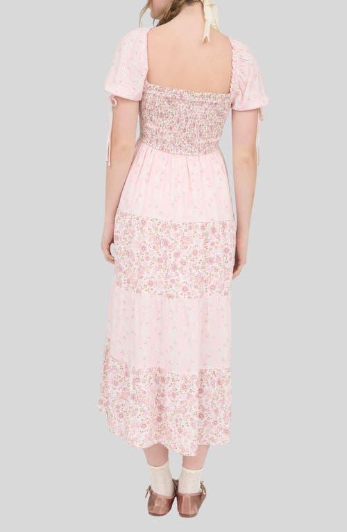 blu pepper pink floral dress Light Blue Reign Midi Dress main image 0