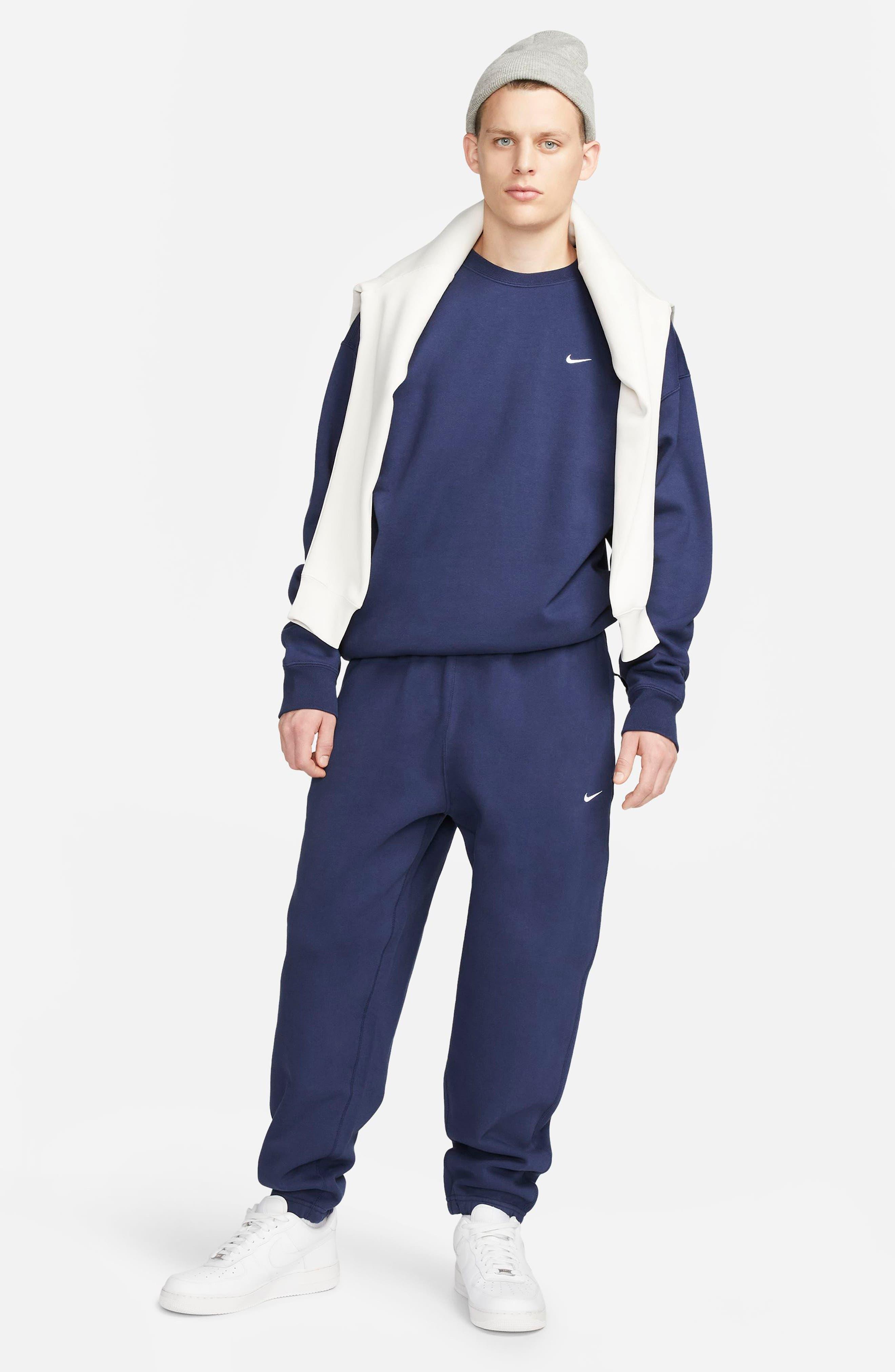 Nike Solo Swoosh Fleece Sweatpants in Blue for Men | Lyst