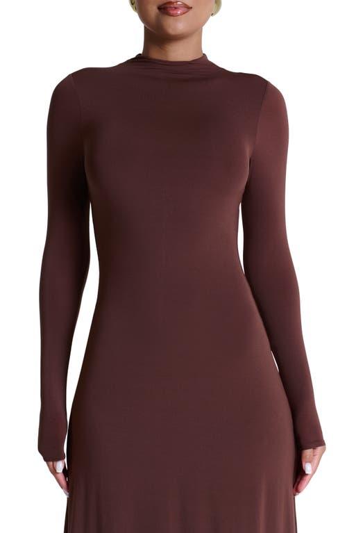 naked wardrobe long sleeve dress NW Sculpt Mock Neck Dress