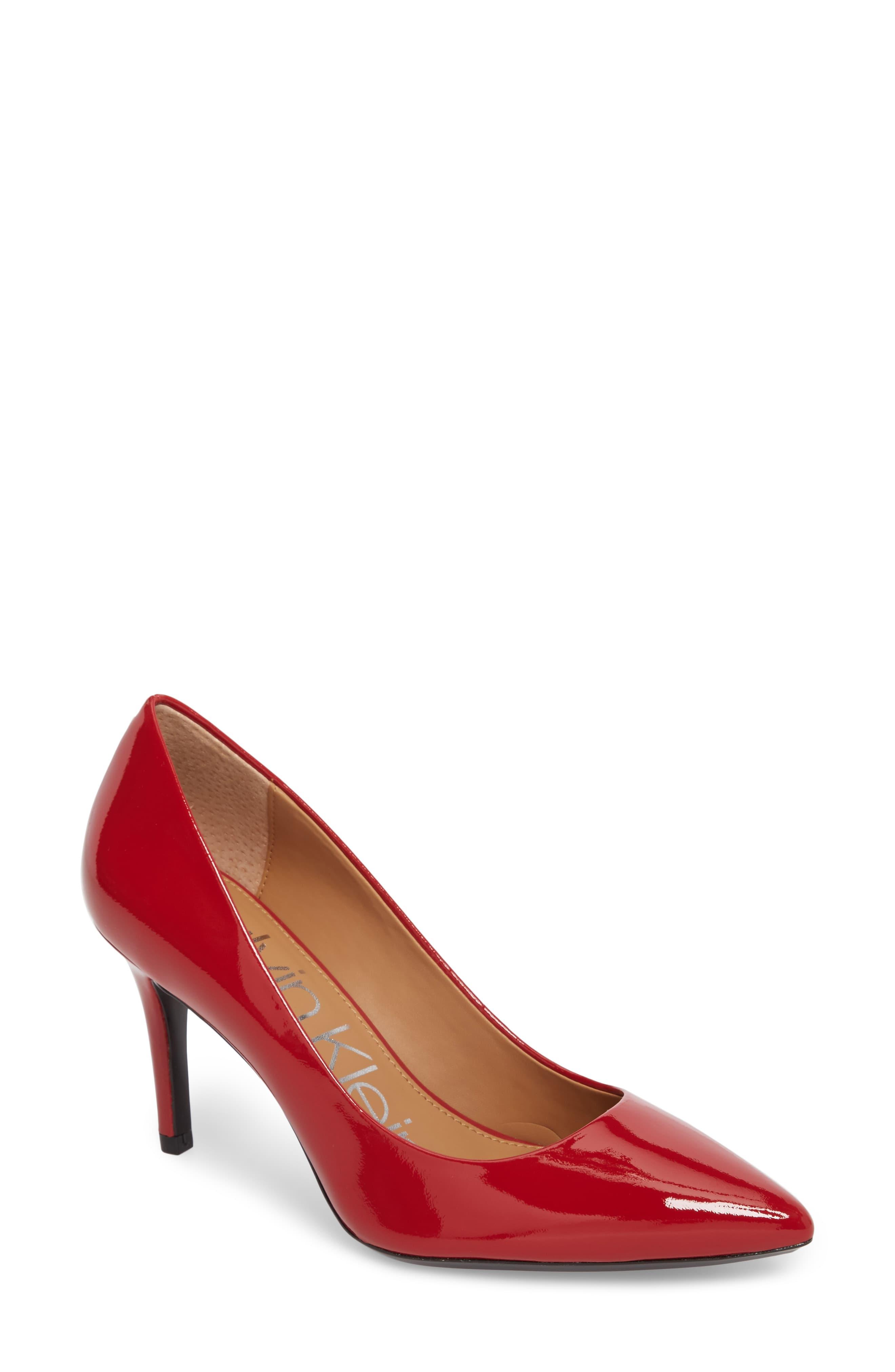 calvin klein gayle patent pumps