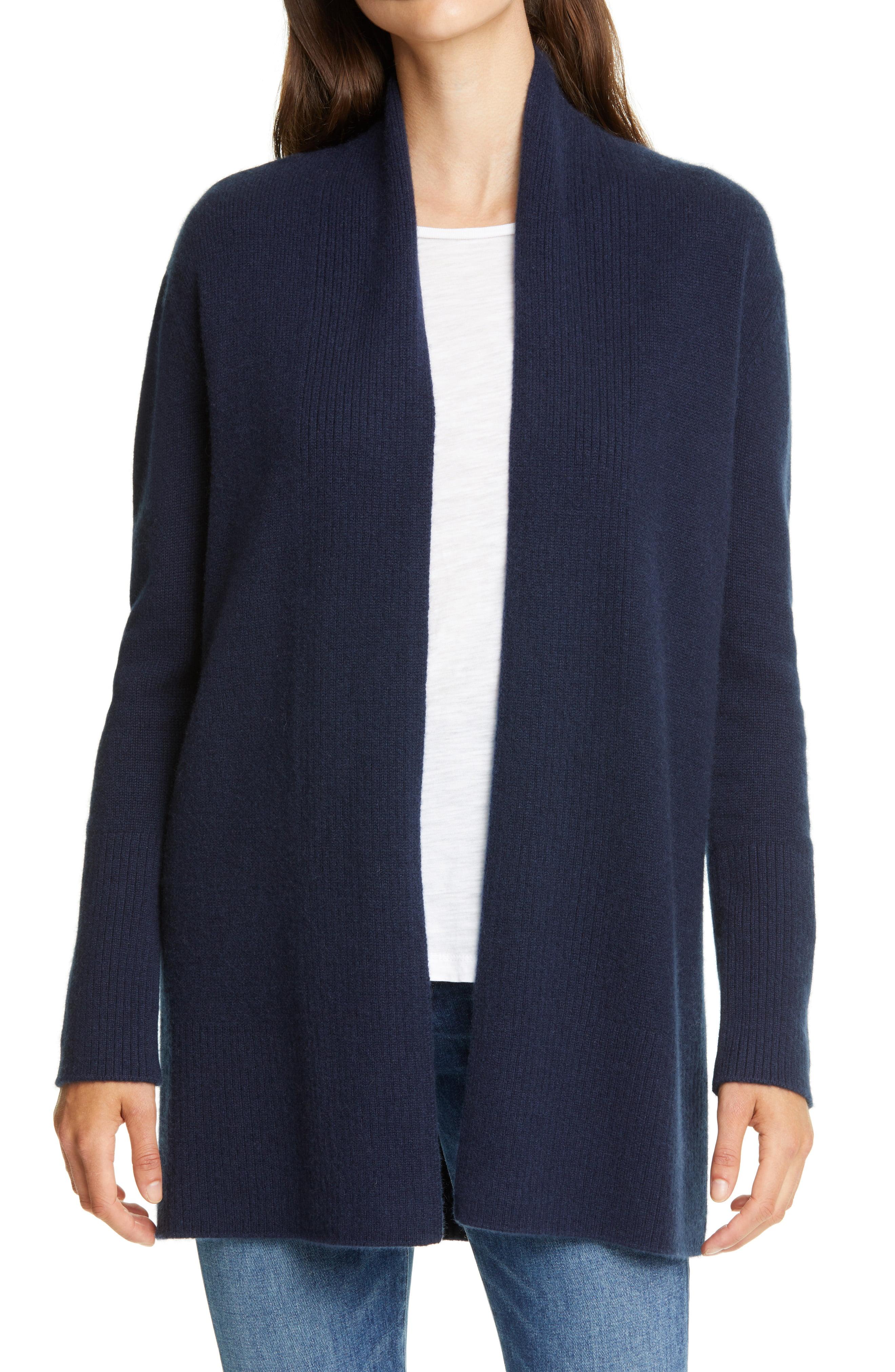 Nordstrom Open Front Cashmere Cardigan in Navy Night (Blue) - Lyst