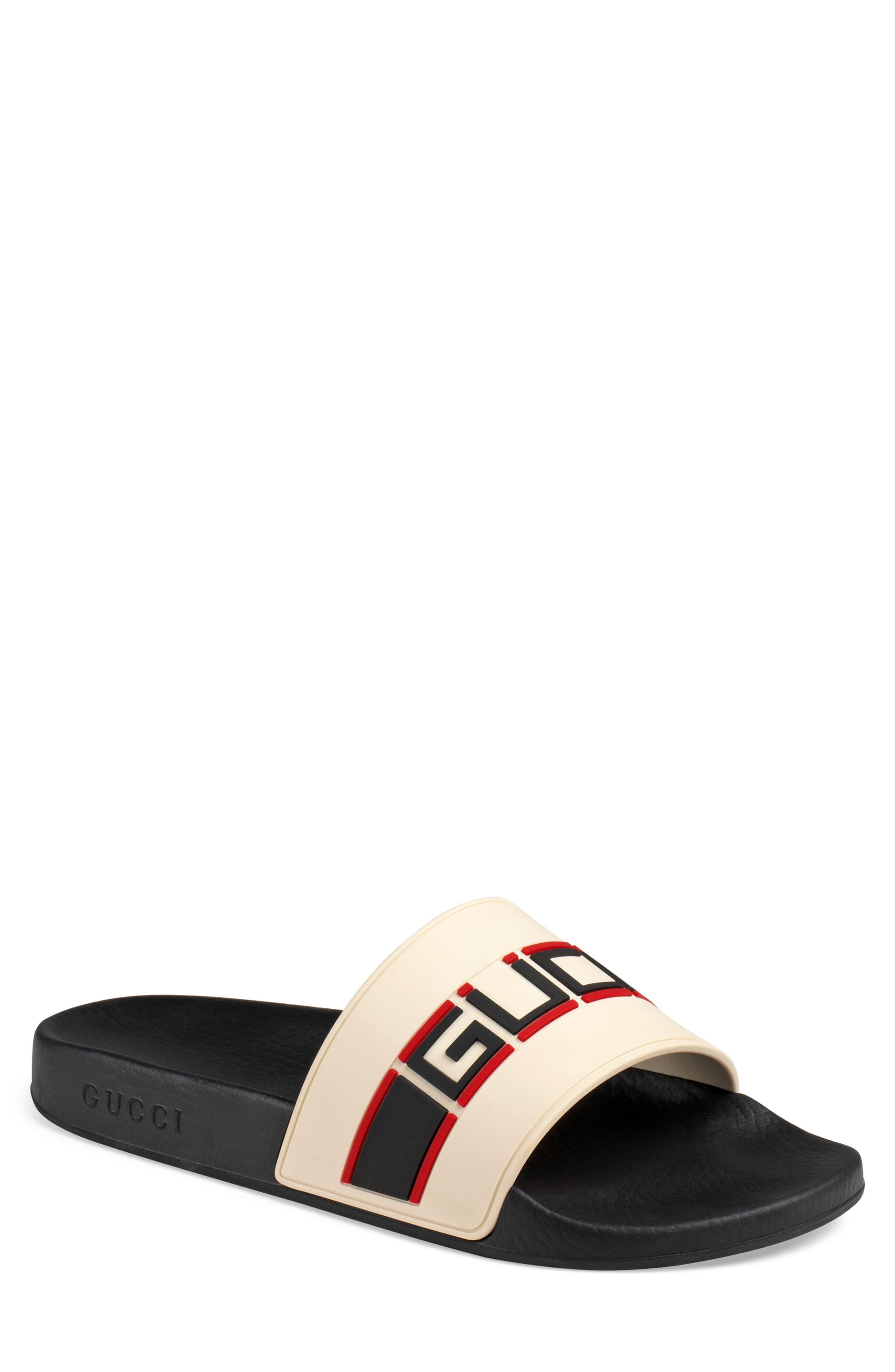 gucci stripe slides