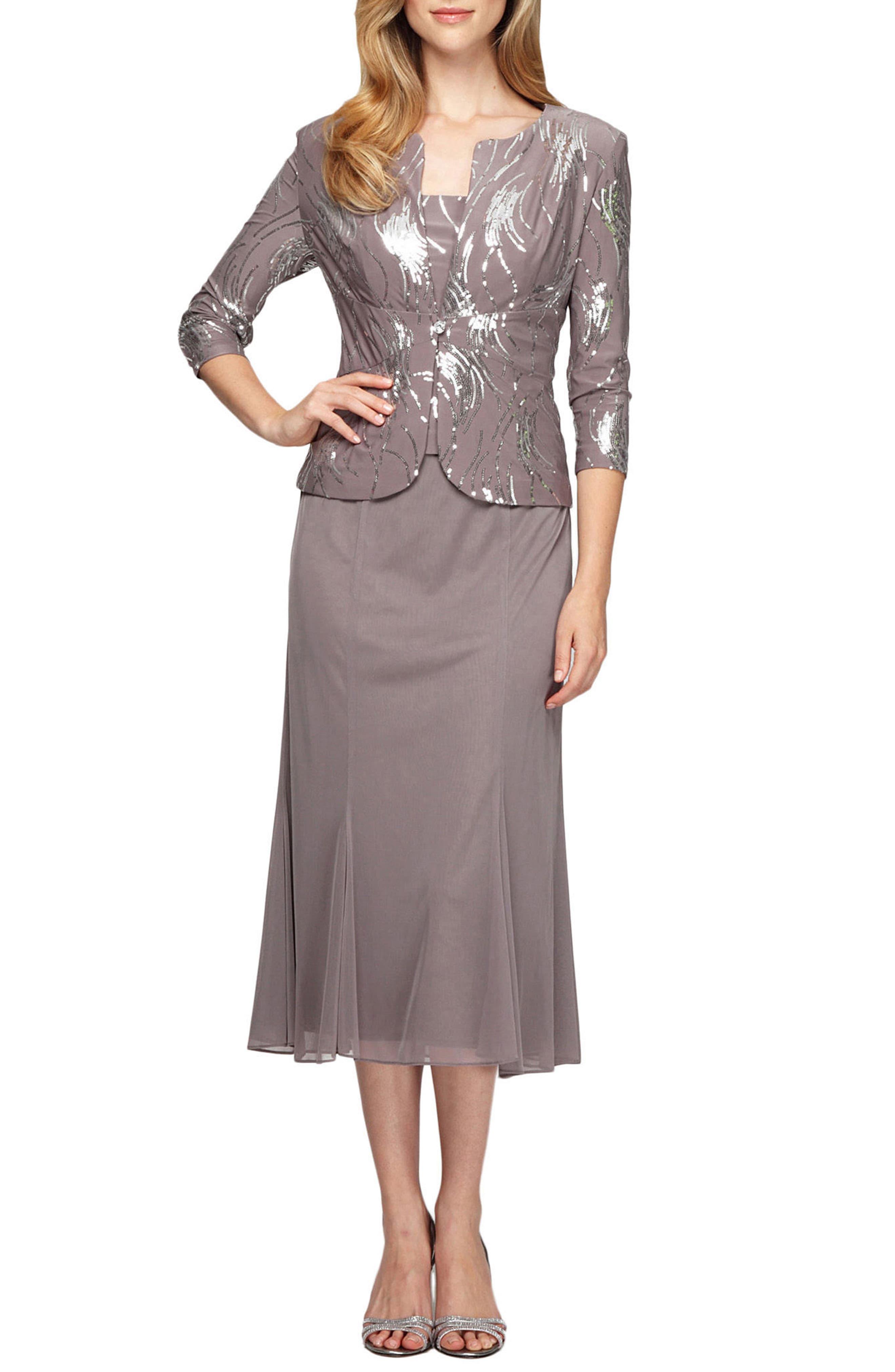 Alex Evenings Sequin Midi Dress With Jacket - Save 32% - Lyst