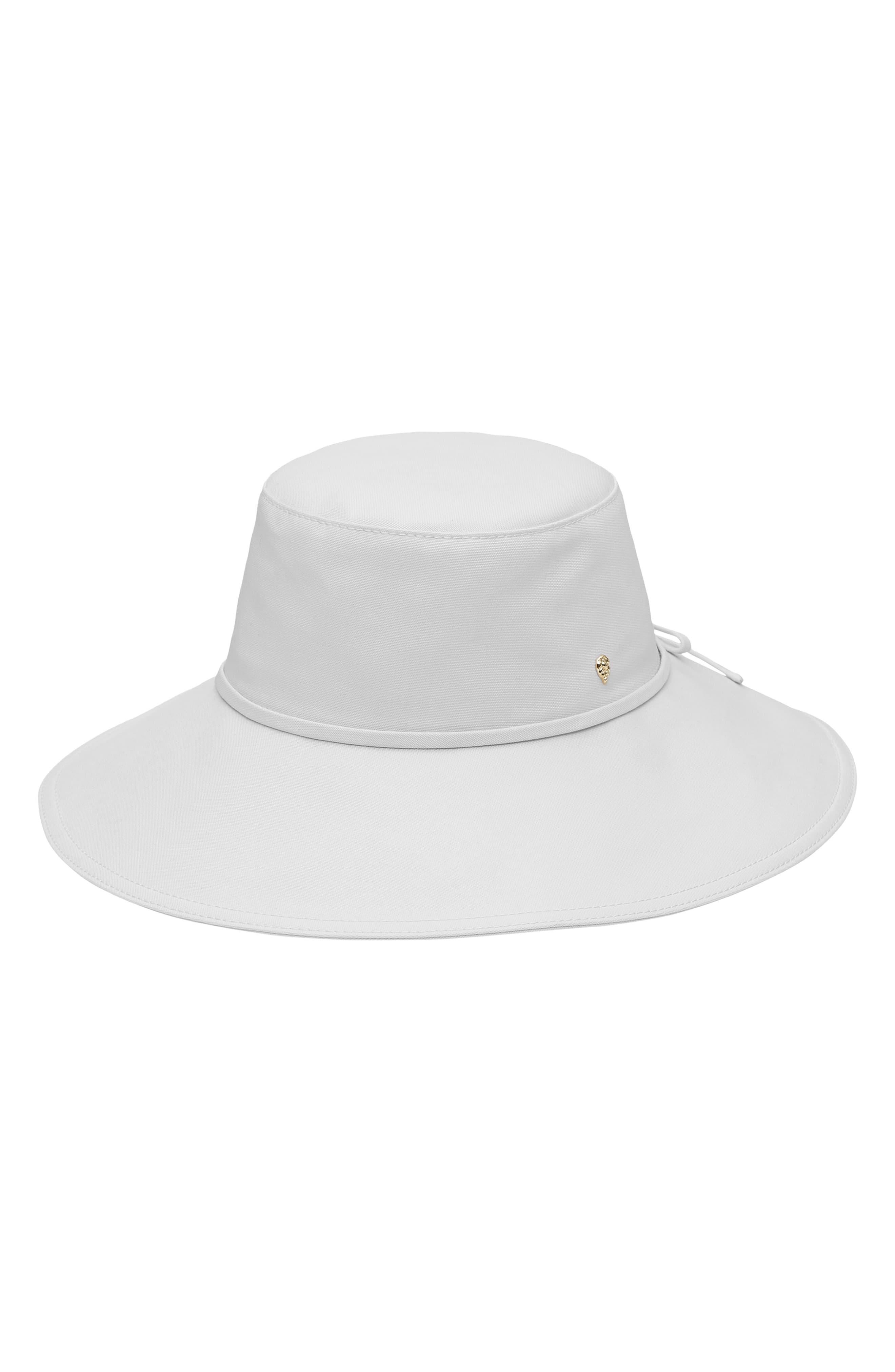 Helen Kaminski Wide Brim Canvas Hat in White - Lyst
