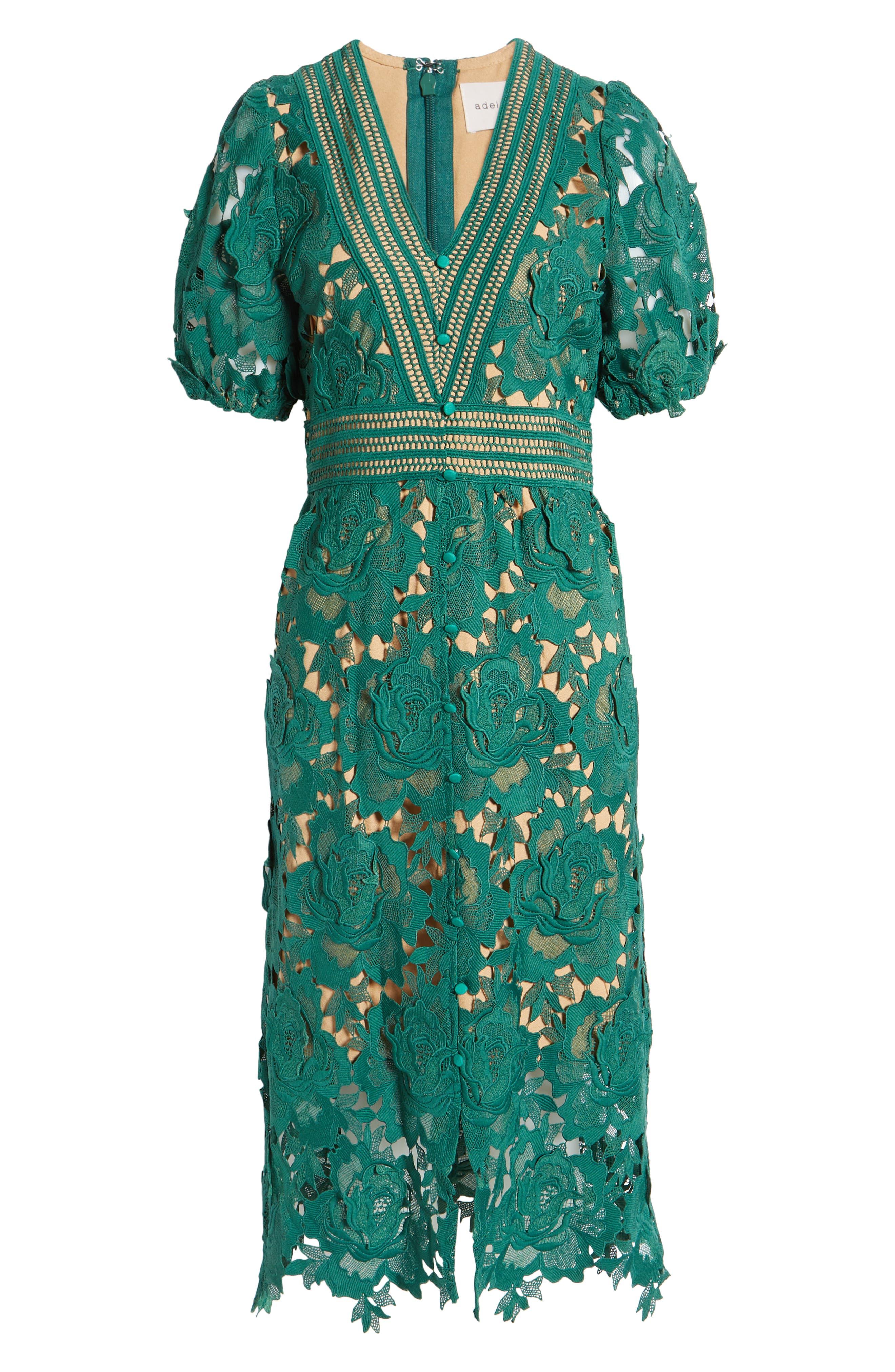 emerald green crochet dress Balenciaga Emerald Green Crochet Dress, 2017 – Basha Gold main image 1