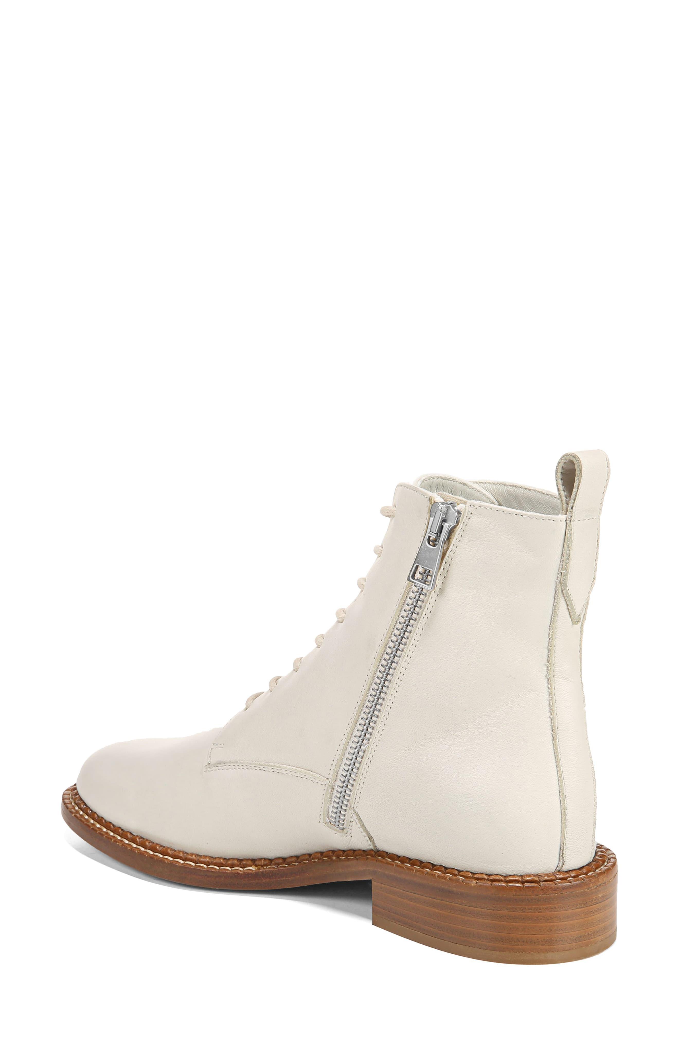 Vince Leather Cabria Lace-up Boot in White - Lyst