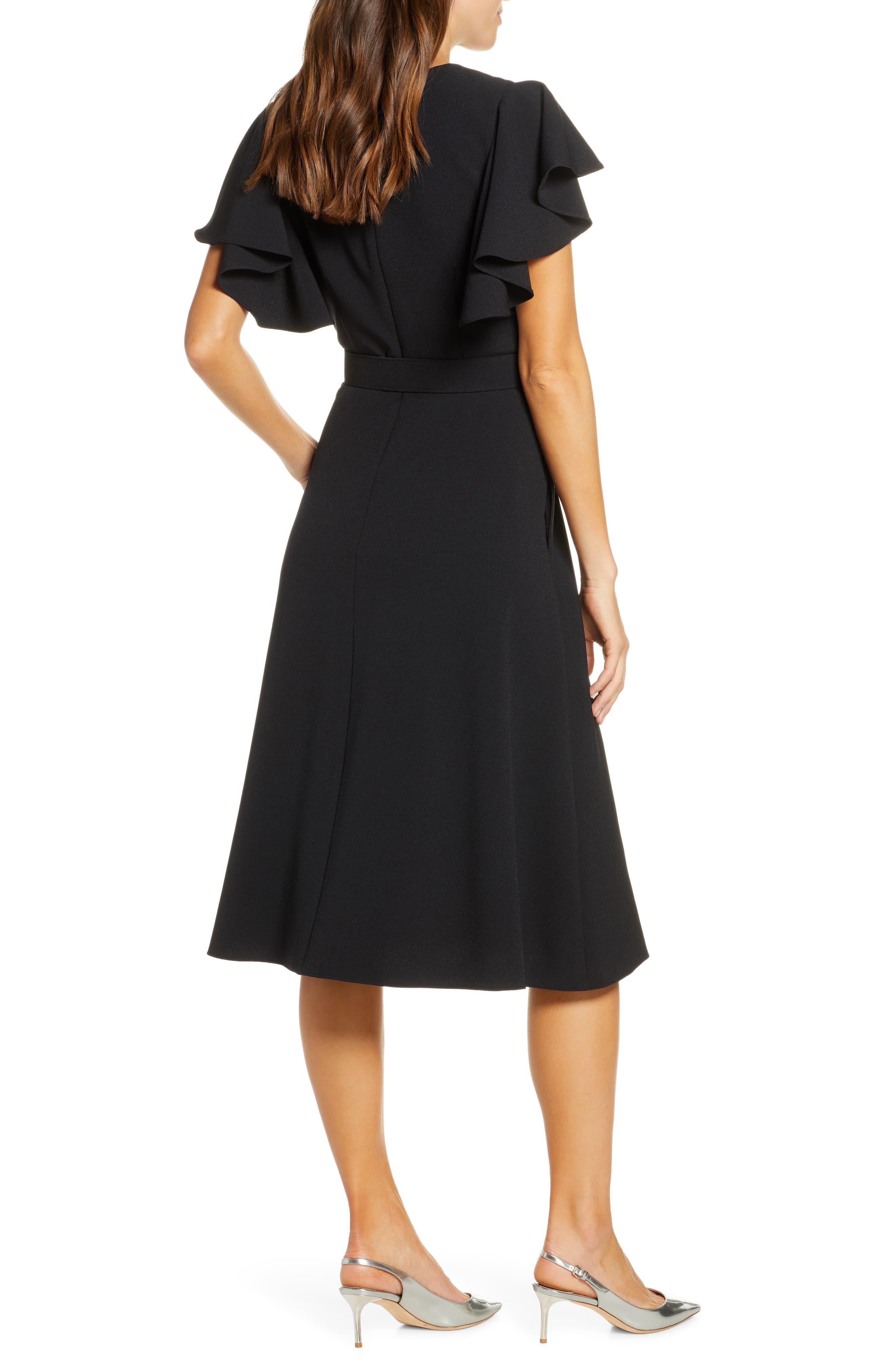 PRADA Cape-Effect Crepe Midi Dress - We Select Dresses