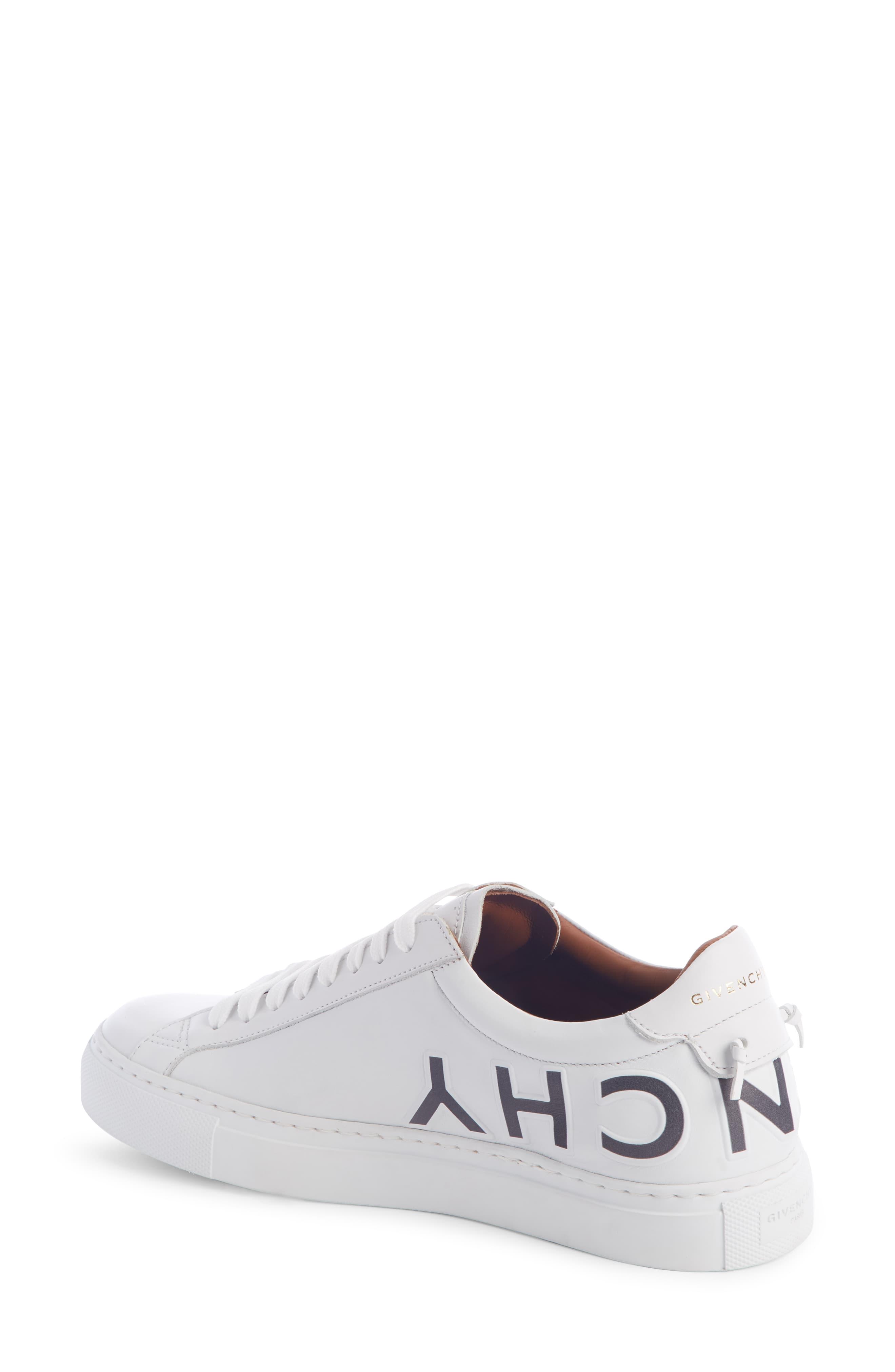 Givenchy Leather Urban Street Logo Sneaker in White/ Black (White) - Lyst