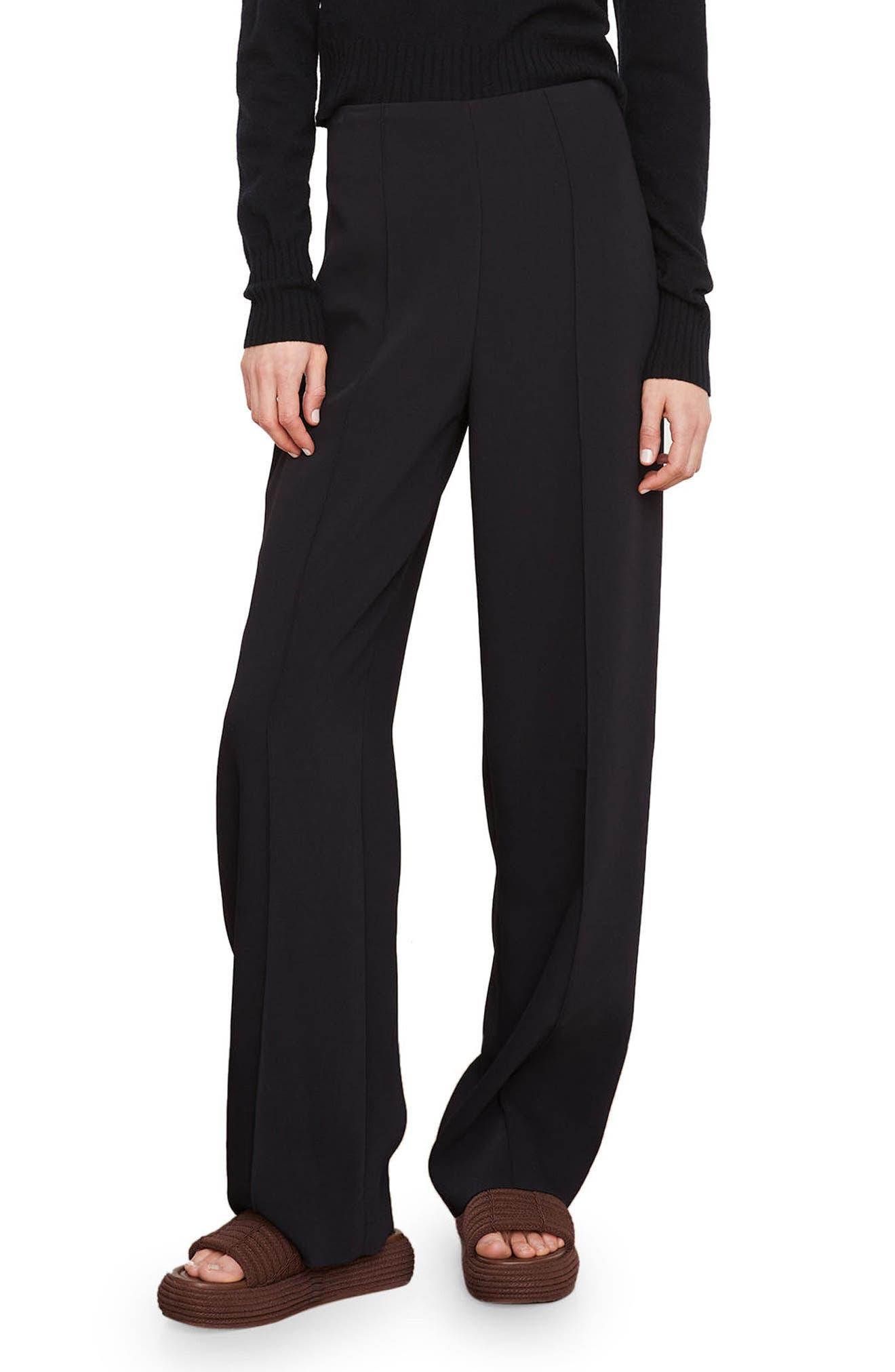 Vince Pintuck Wide Leg Pants in Black Lyst