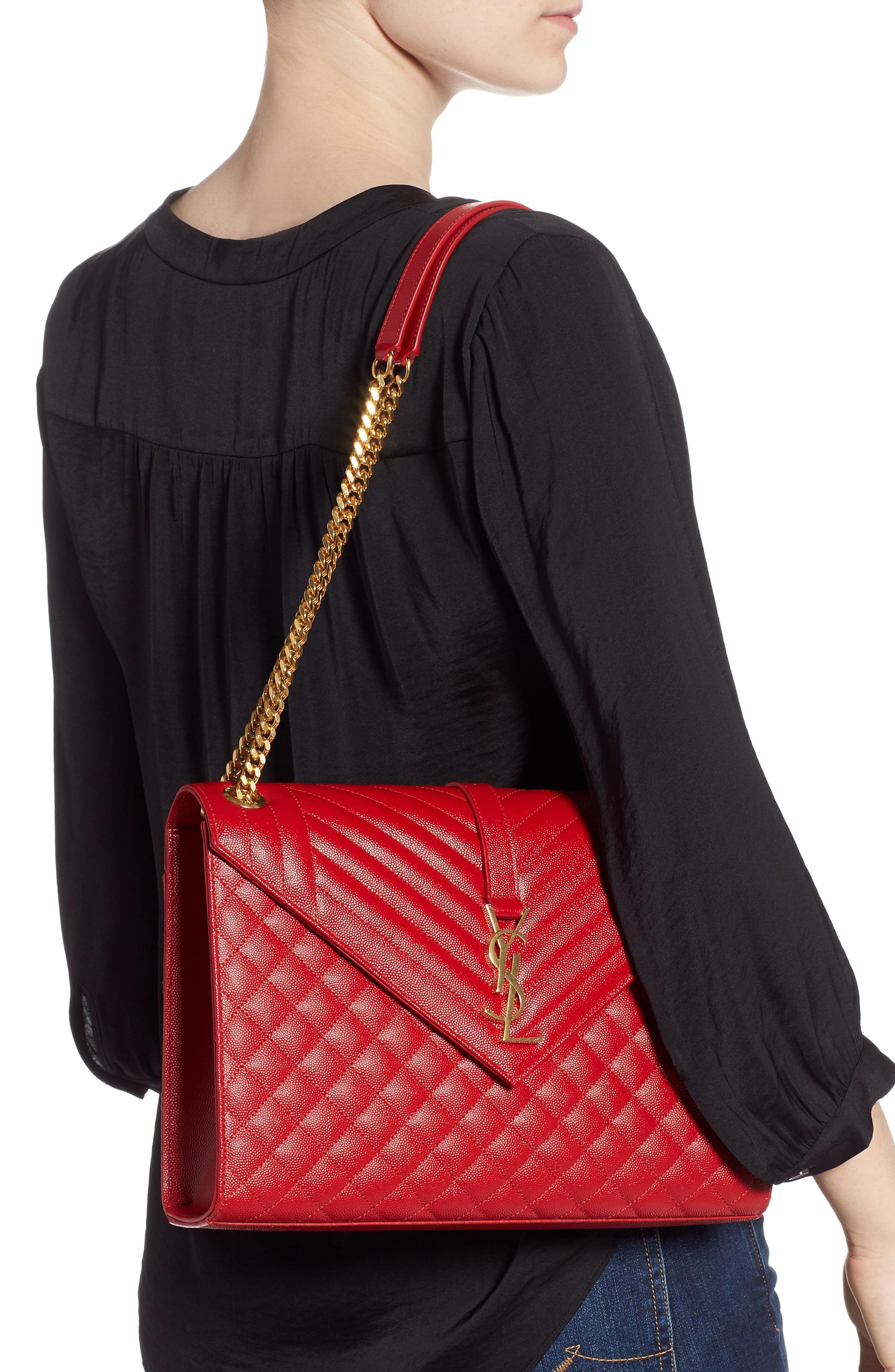 large cassandra calfskin shoulder bag