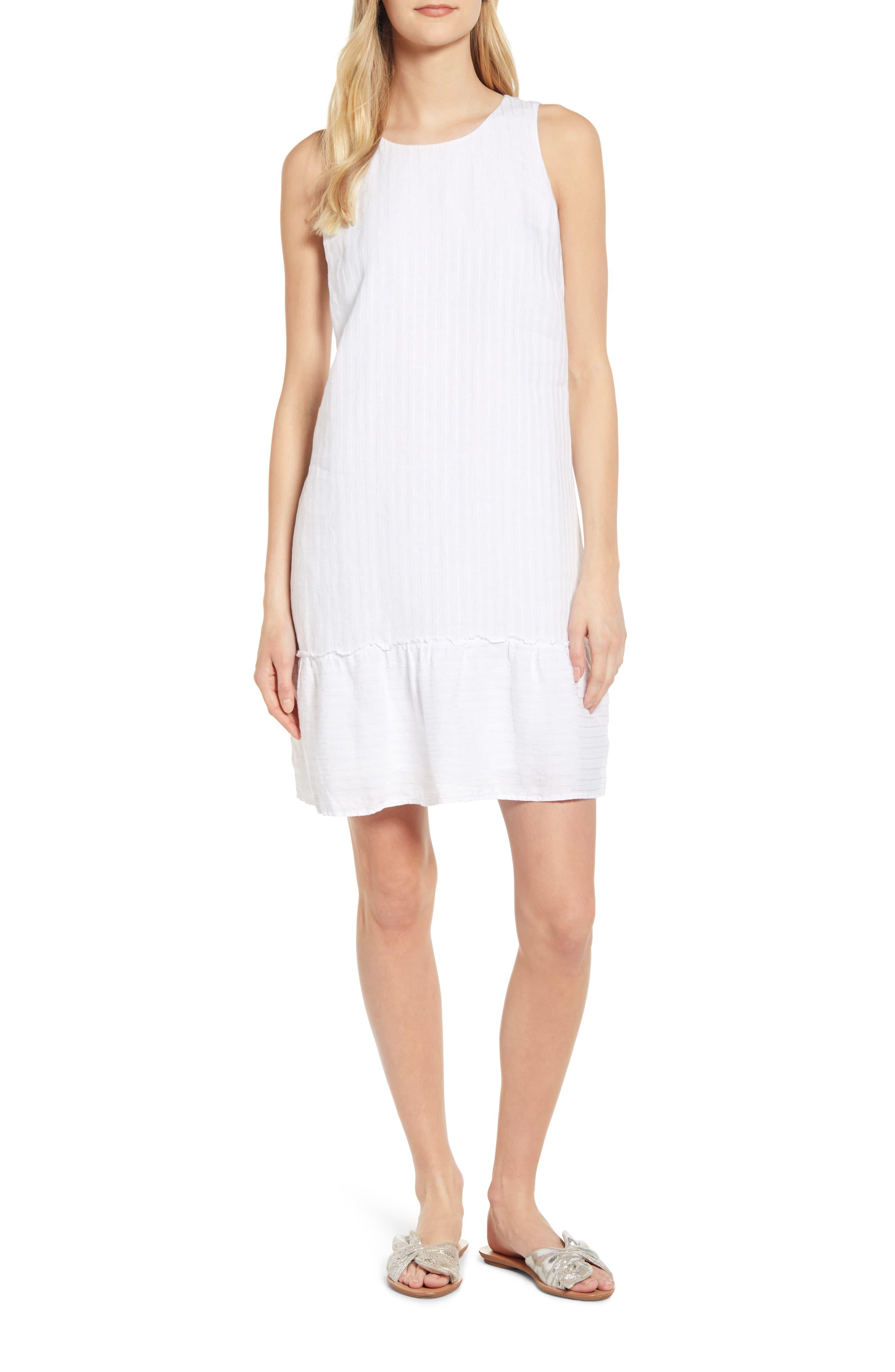 Tommy Bahama Porte Fino Sleeveless Linen Blend Shift Dress in White Lyst