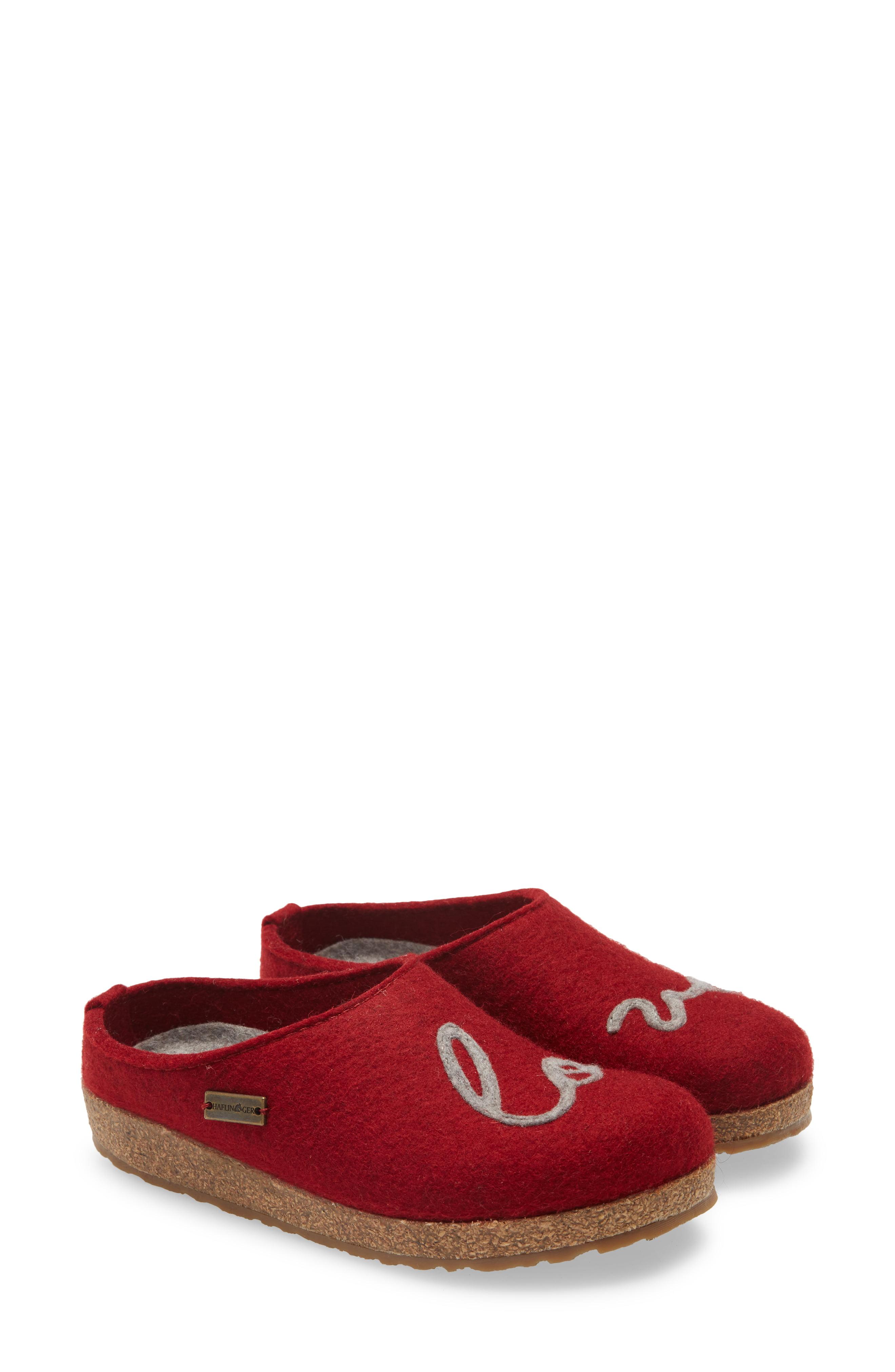 haflinger red slippers