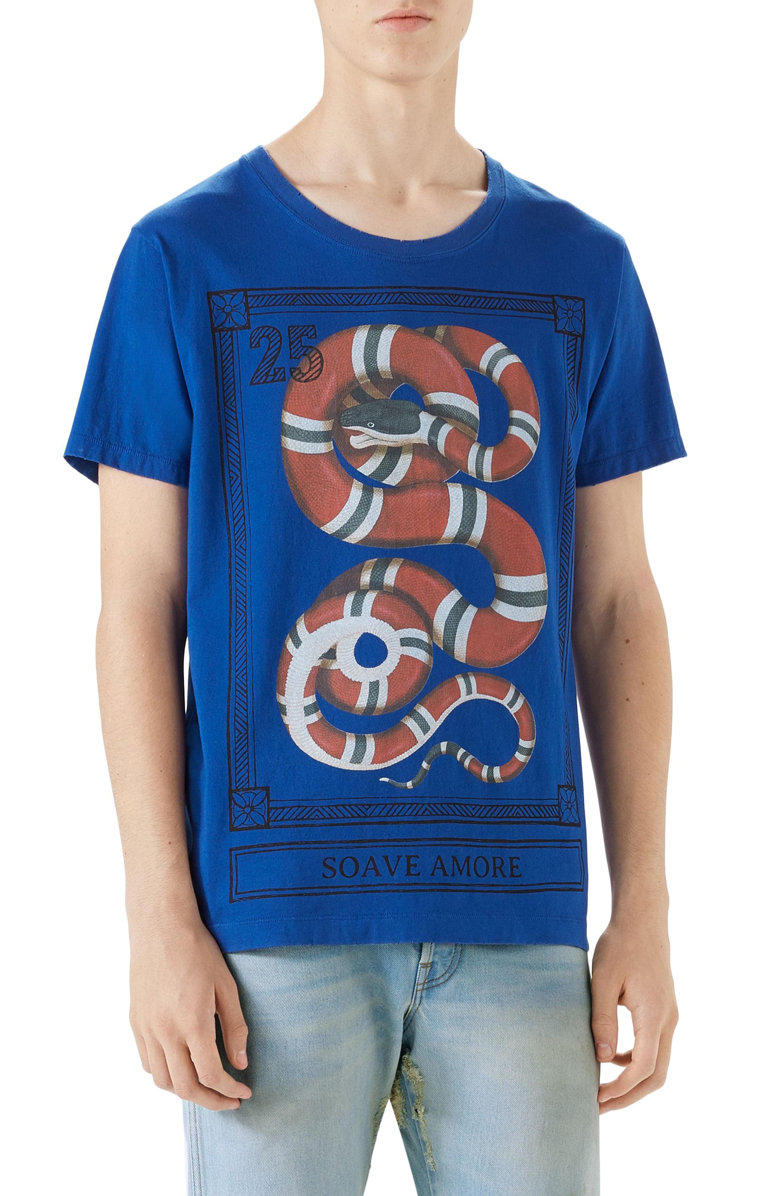 gucci snake tee shirt