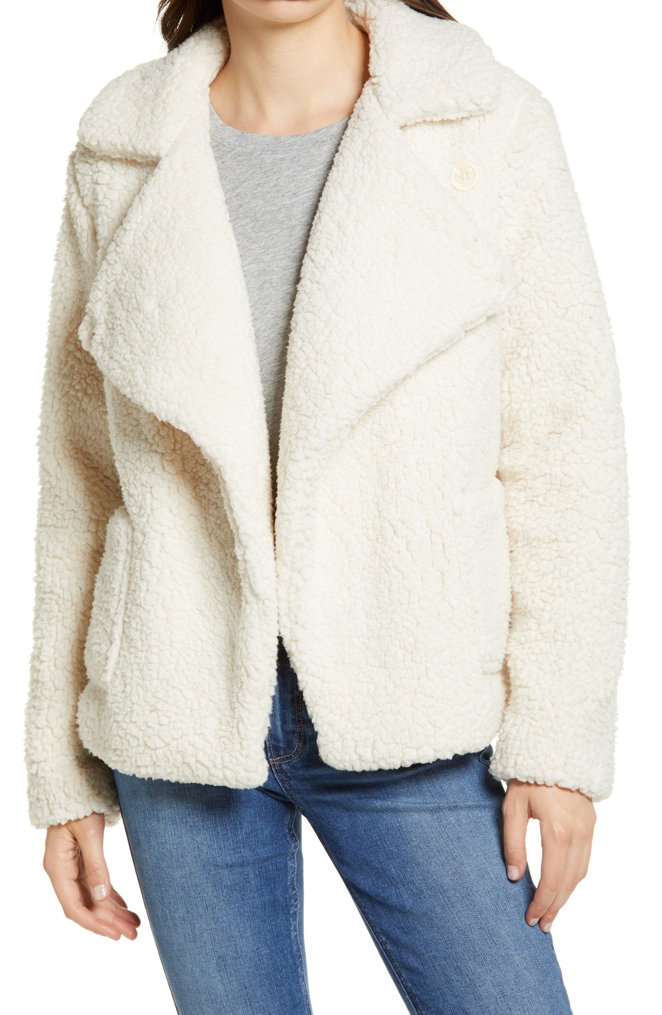 BB Dakota Faux Fur Jacket in Ivory (White) Lyst