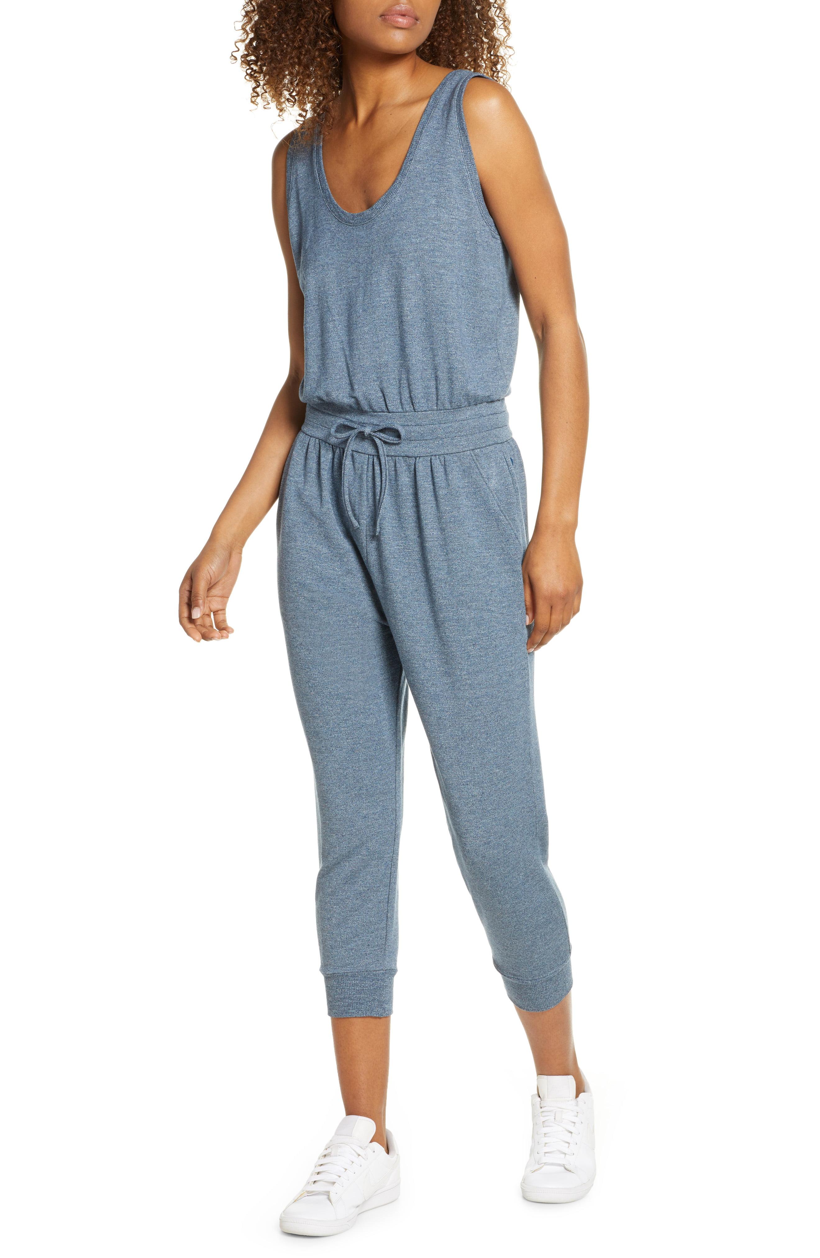 blue all in one jumpsuit