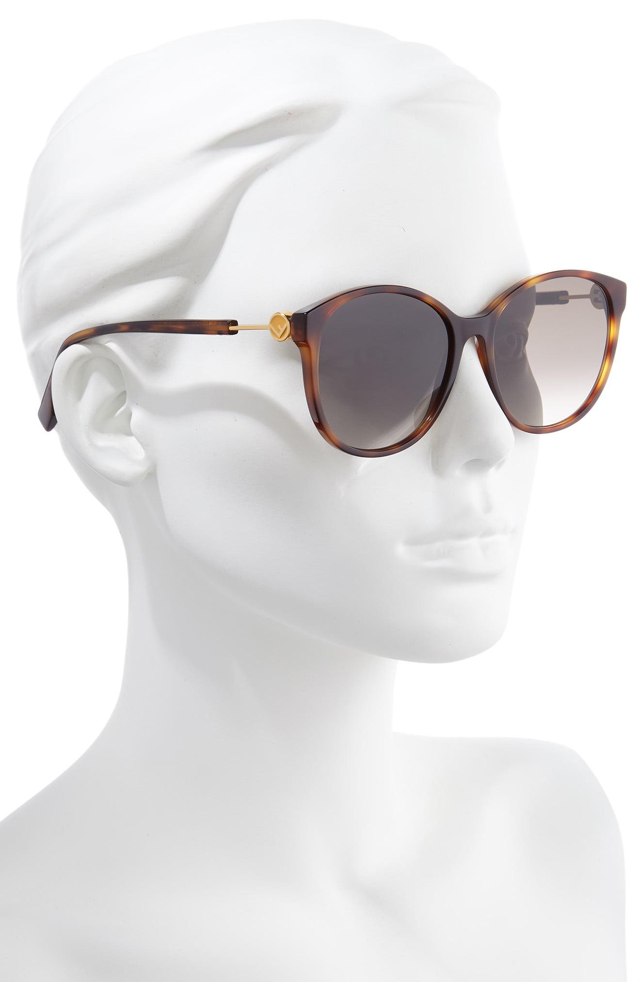 Fendi Synthetic 58mm Gradient Cat Eye Sunglasses Dark Havana/ Brown Save 30 Lyst