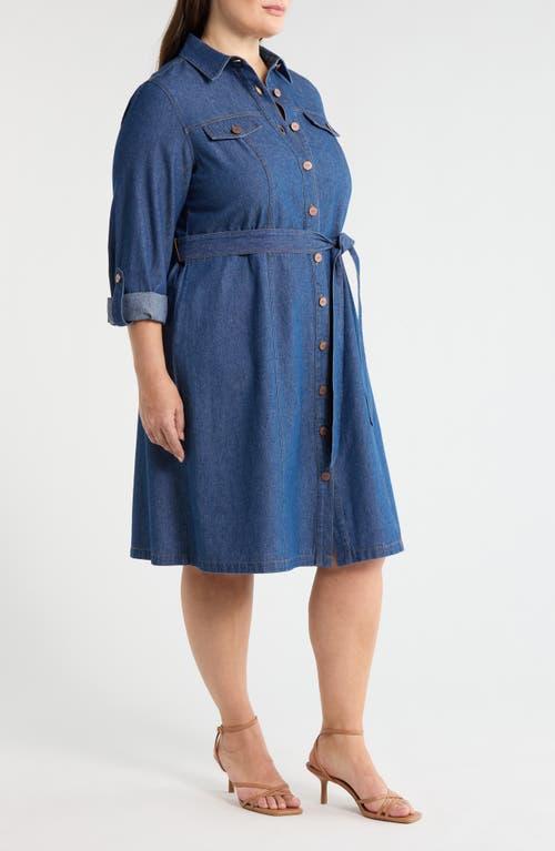 white christmas dresses Jones New York Stretch Denim Shift Dress main image 0