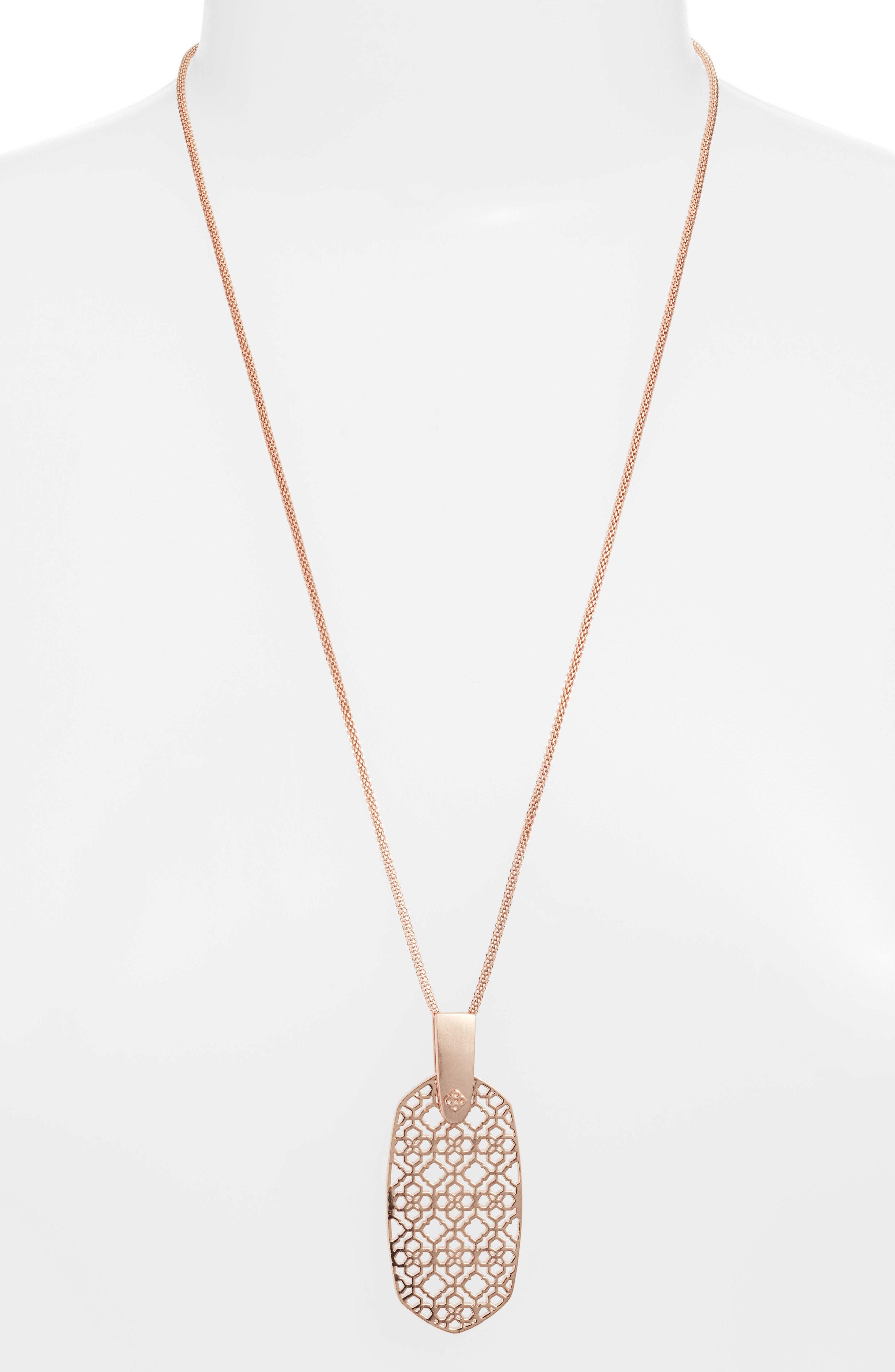 Lyst - Kendra Scott Inez Filigree Pendant Necklace in Metallic