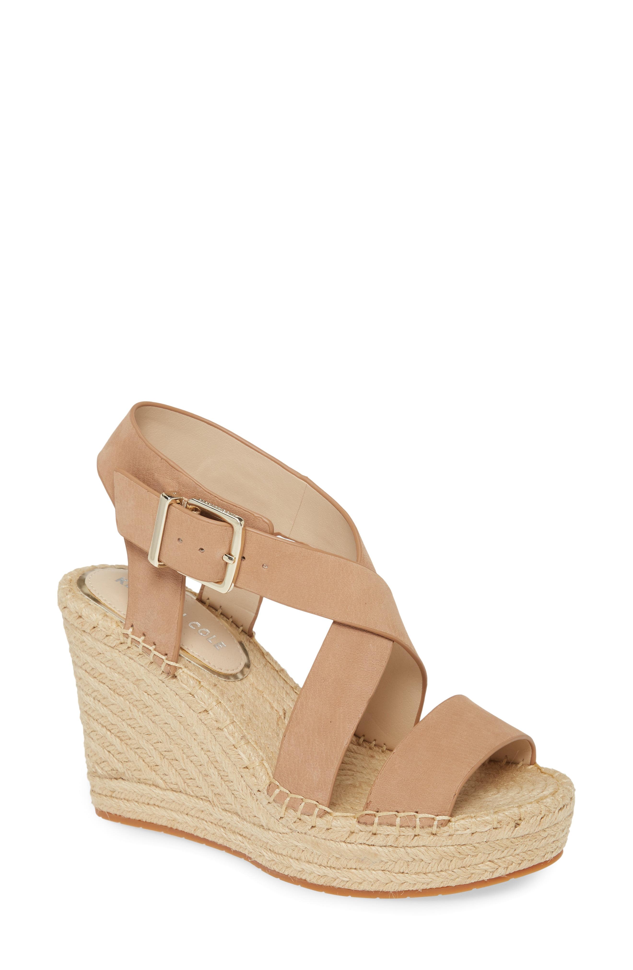 Kenneth Cole Olivia Cross Wedge Sandals 