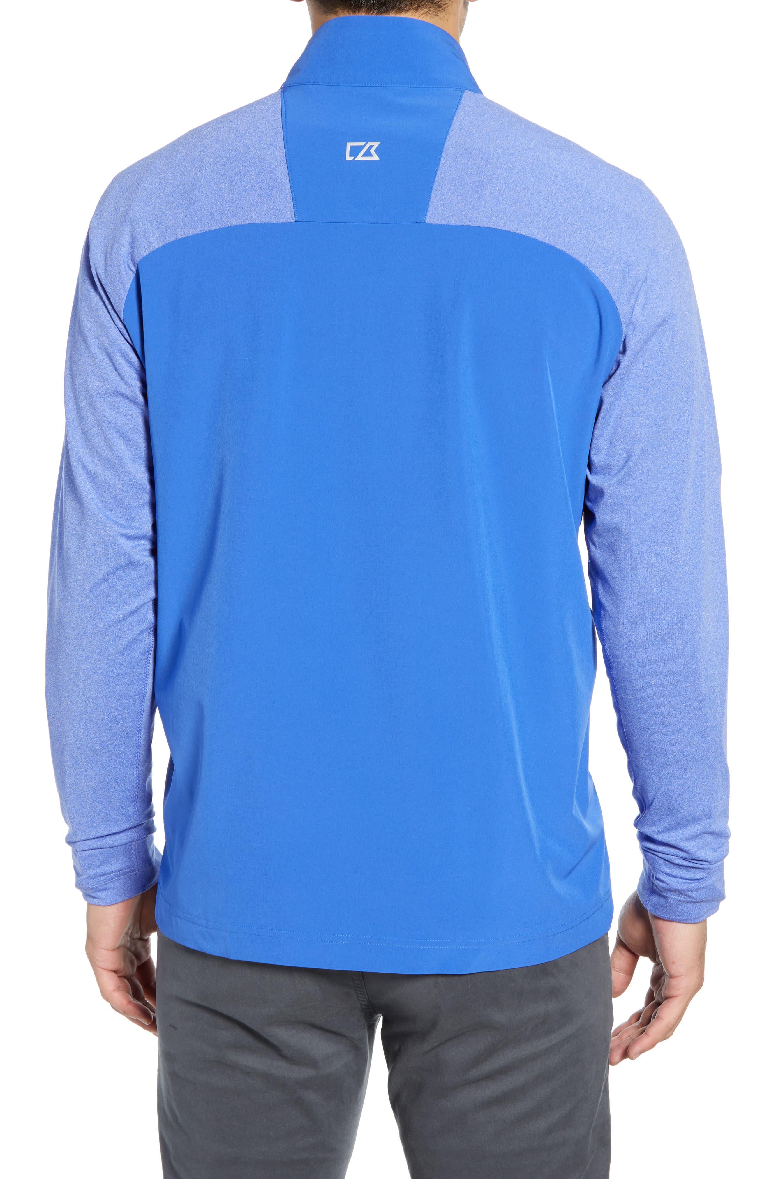 Cutter & Buck Response Hybrid Overknit Quarter Zip Pullover in Blue for