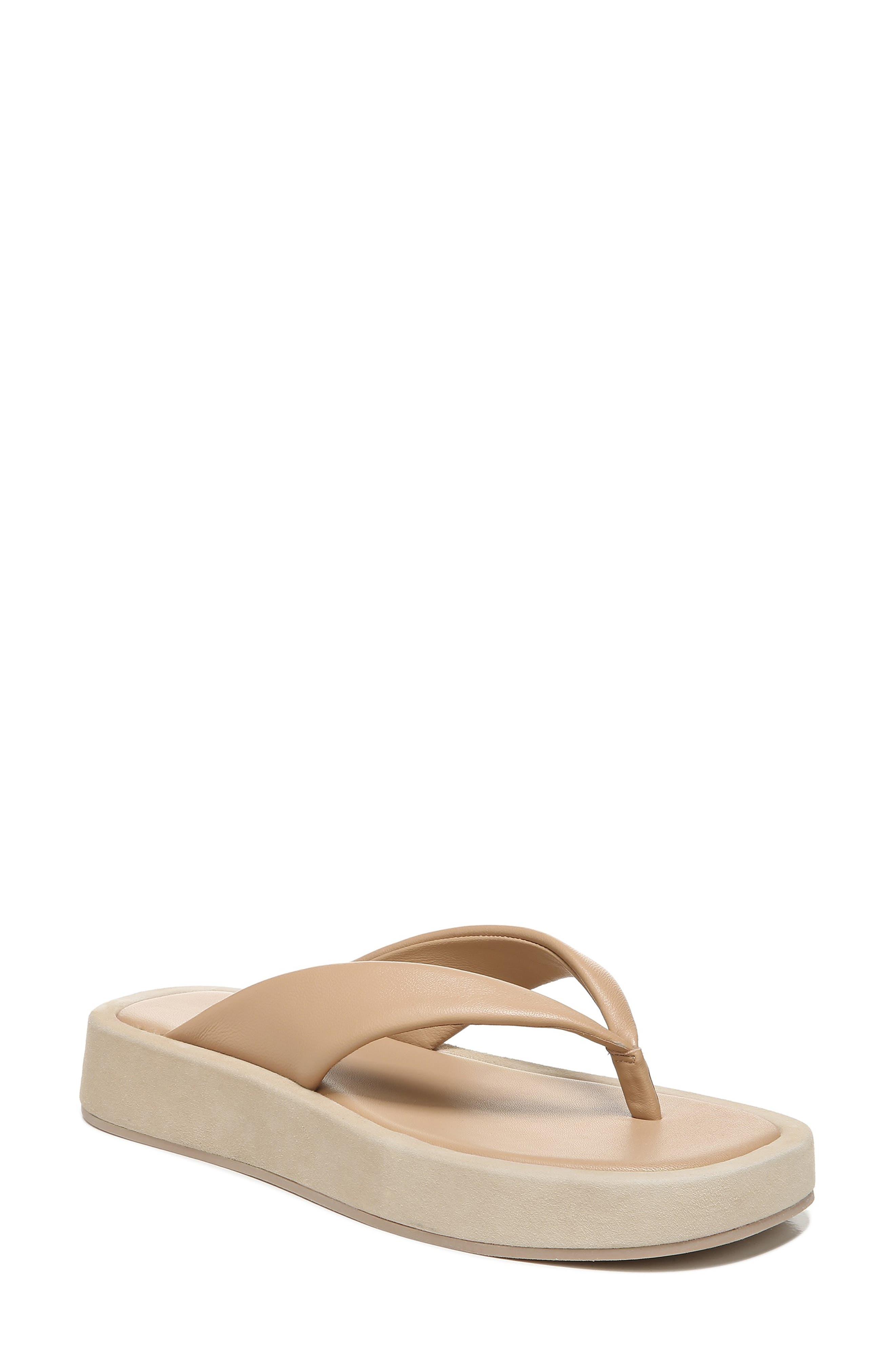 Vince Nell Platform Flip Flop in Natural | Lyst