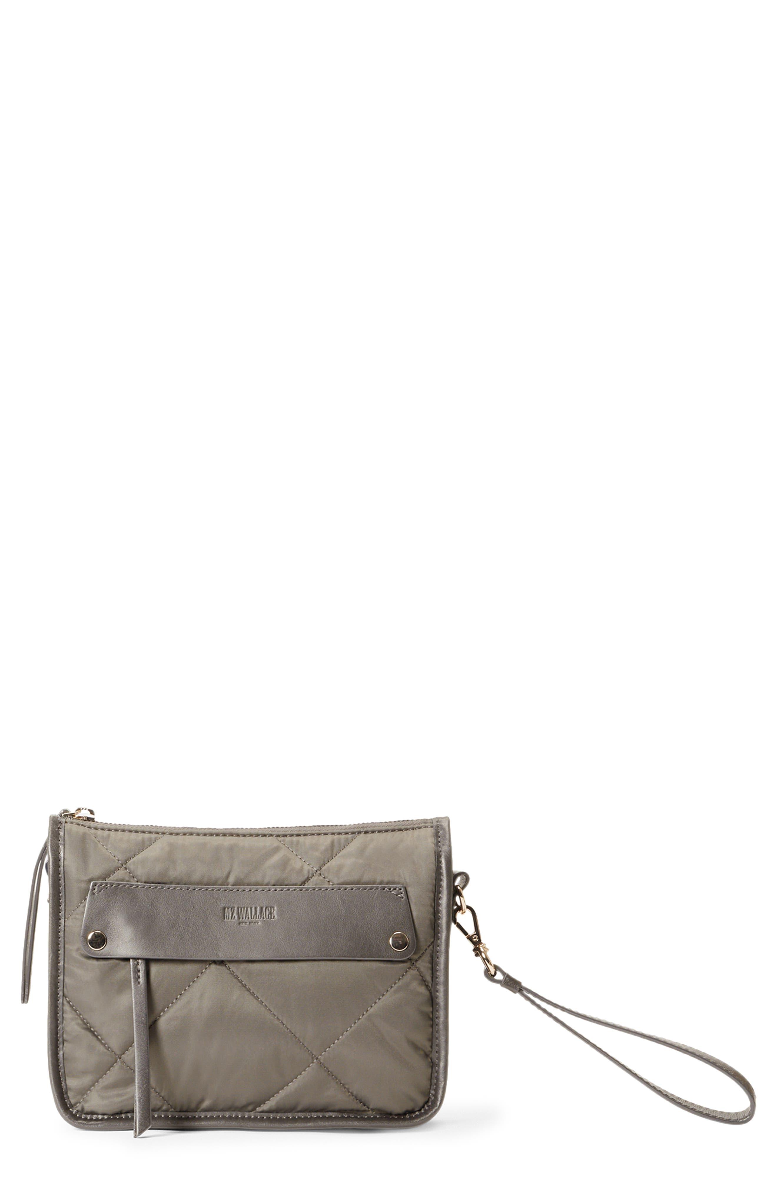 MZ Wallace Quilted Madison Convertible Crossbody Bag in Gray Lyst