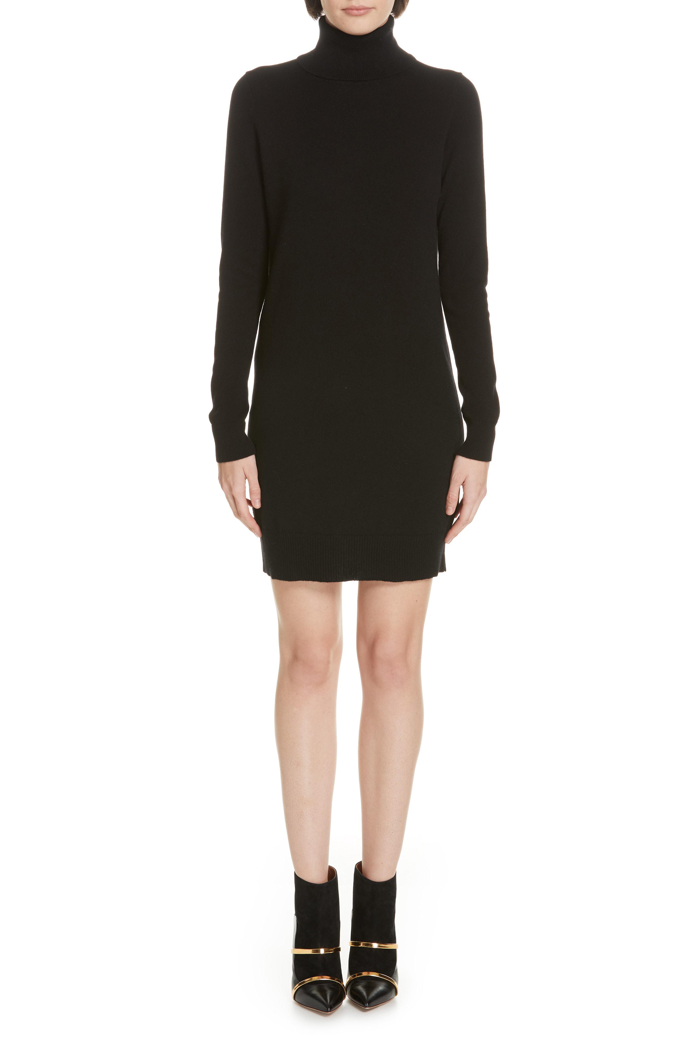turtleneck sweater dress black