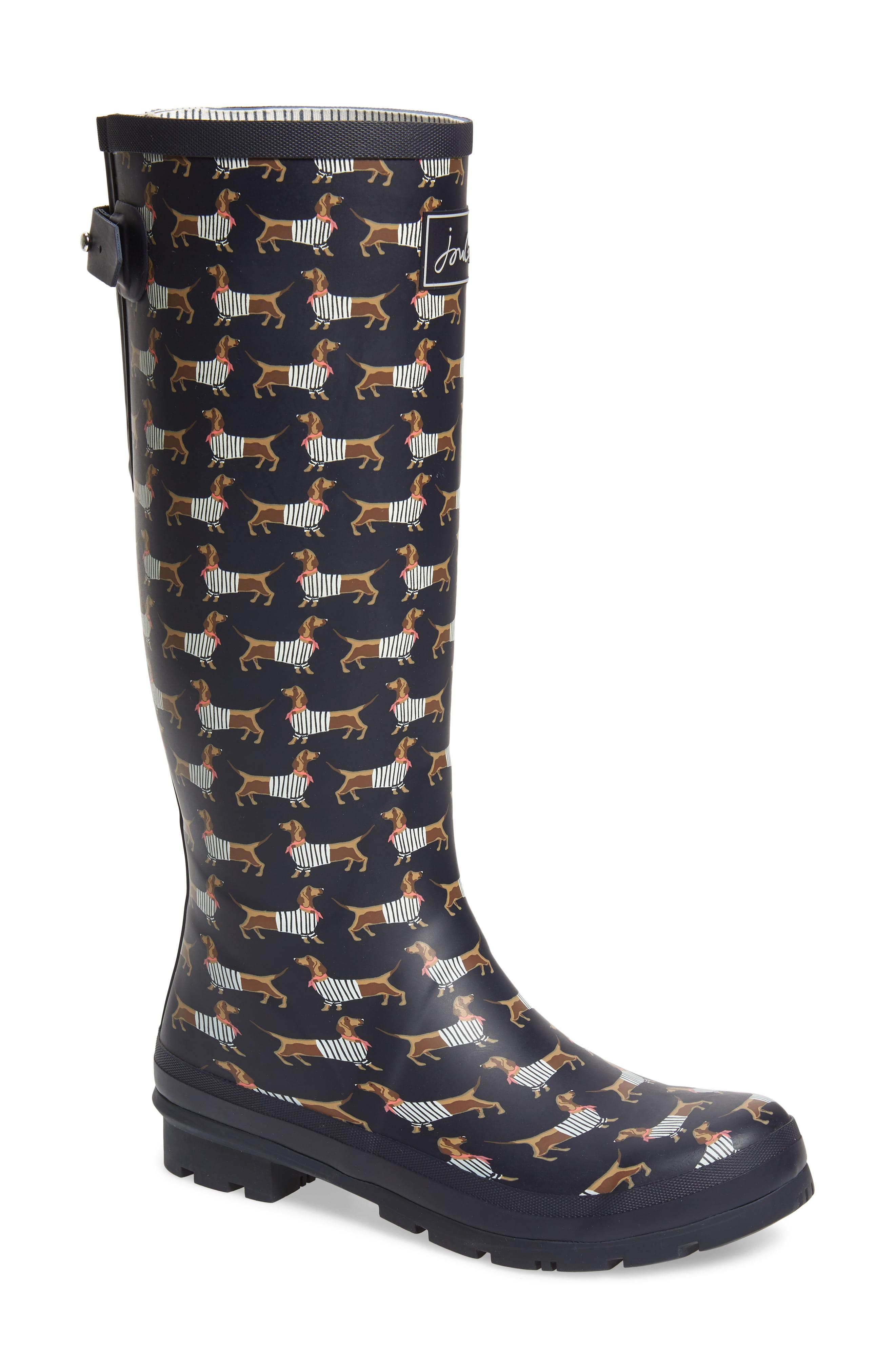 joules women's welly print rain boot