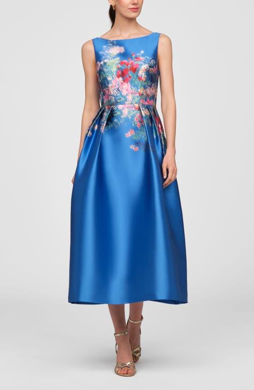 kay unger cocktail dresses sale Kay Unger Women's Begonia Ruffled A-Line Midi-Dress - Dark Midnight