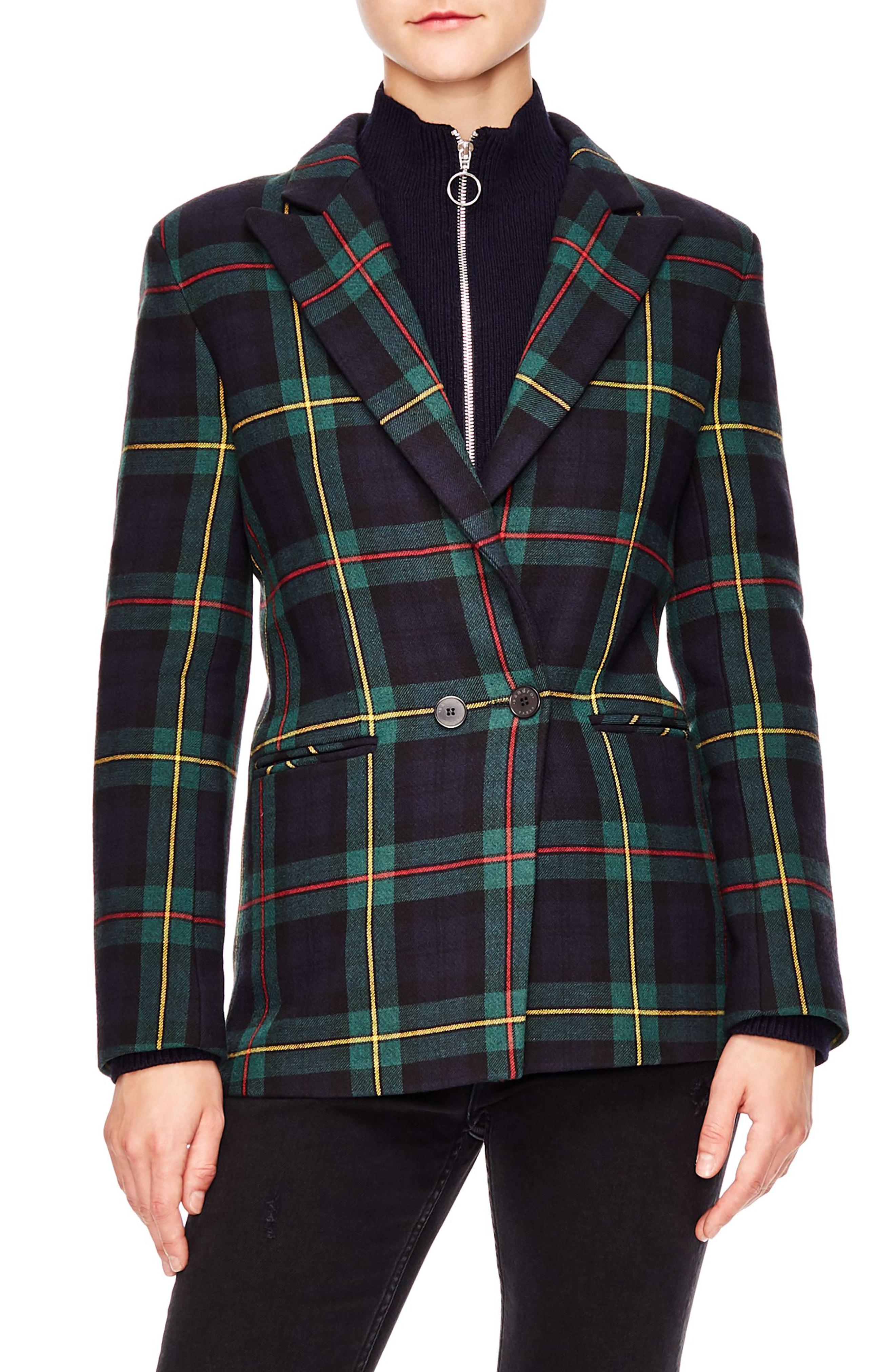 sandro green blazer