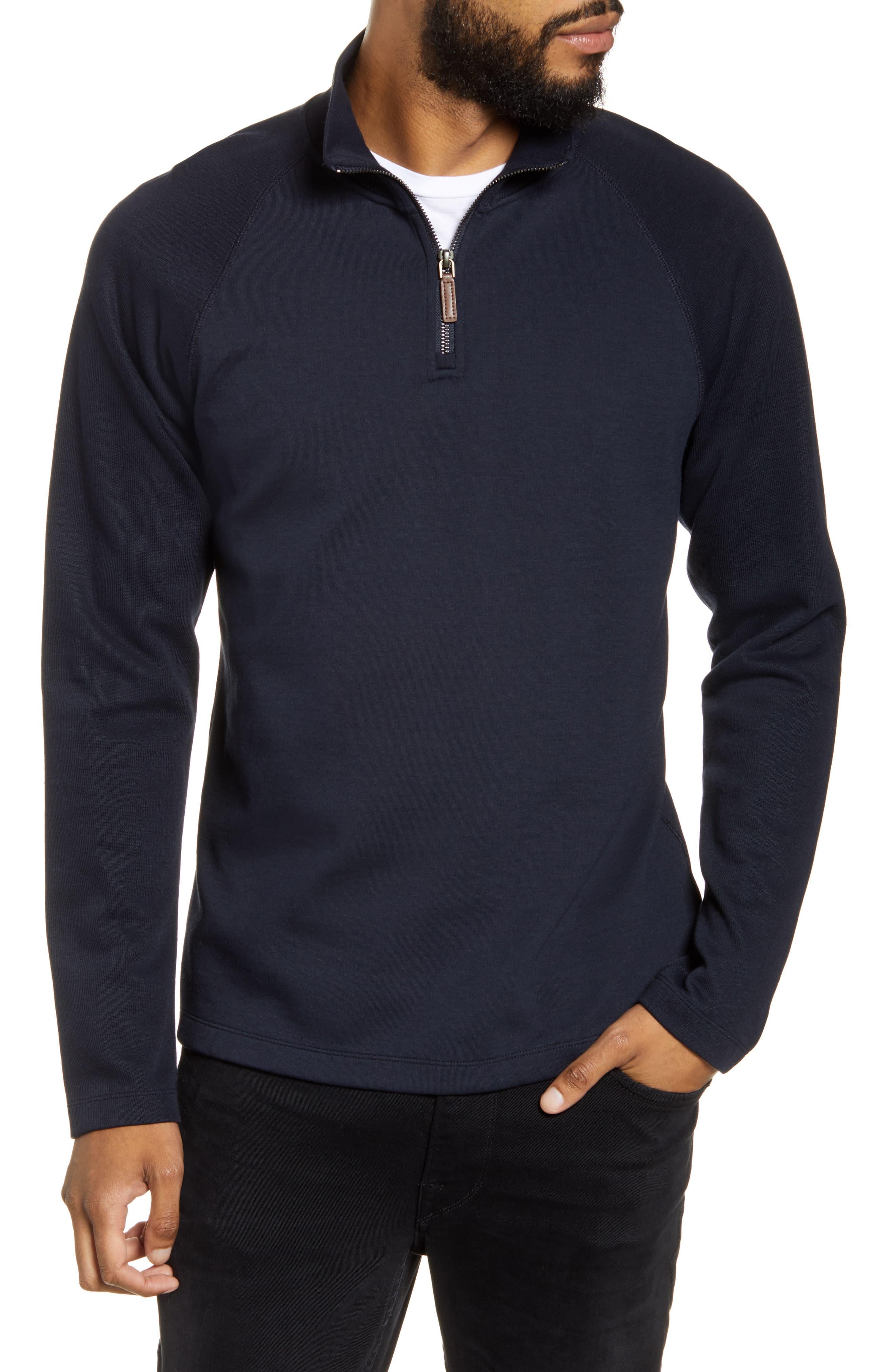 Vince Quarter Zip Pullover in Navy (Blue) for Men - Lyst