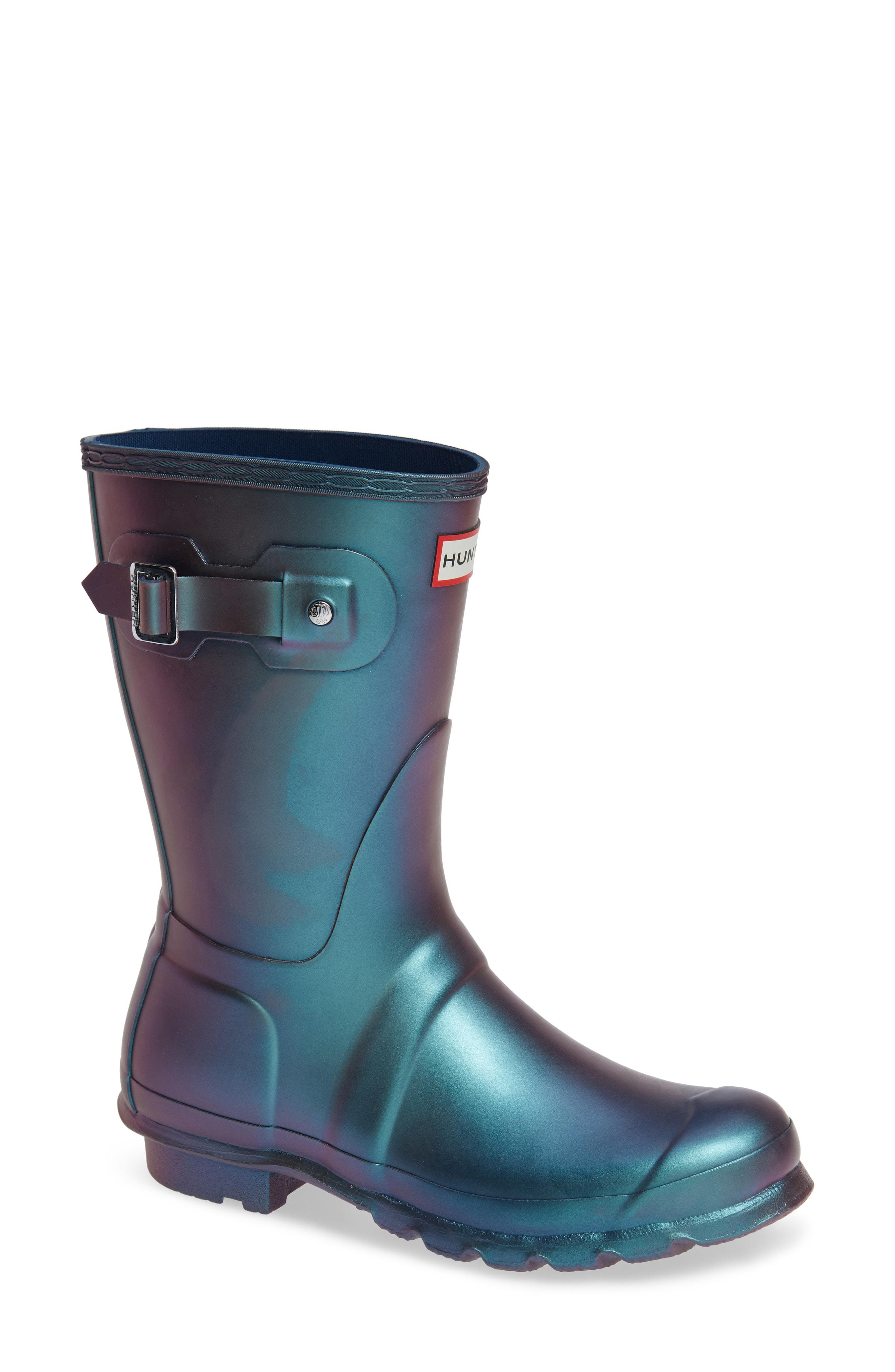 blue rain boots