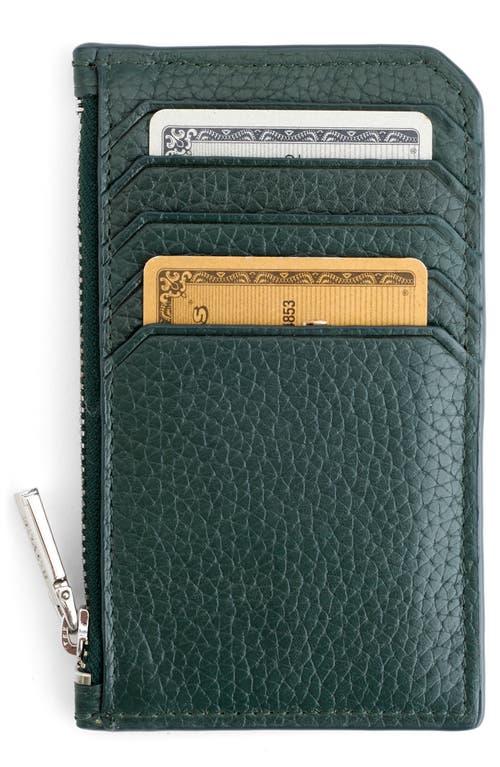 ROYCE New York Leather Zip Card Case in Green | Lyst