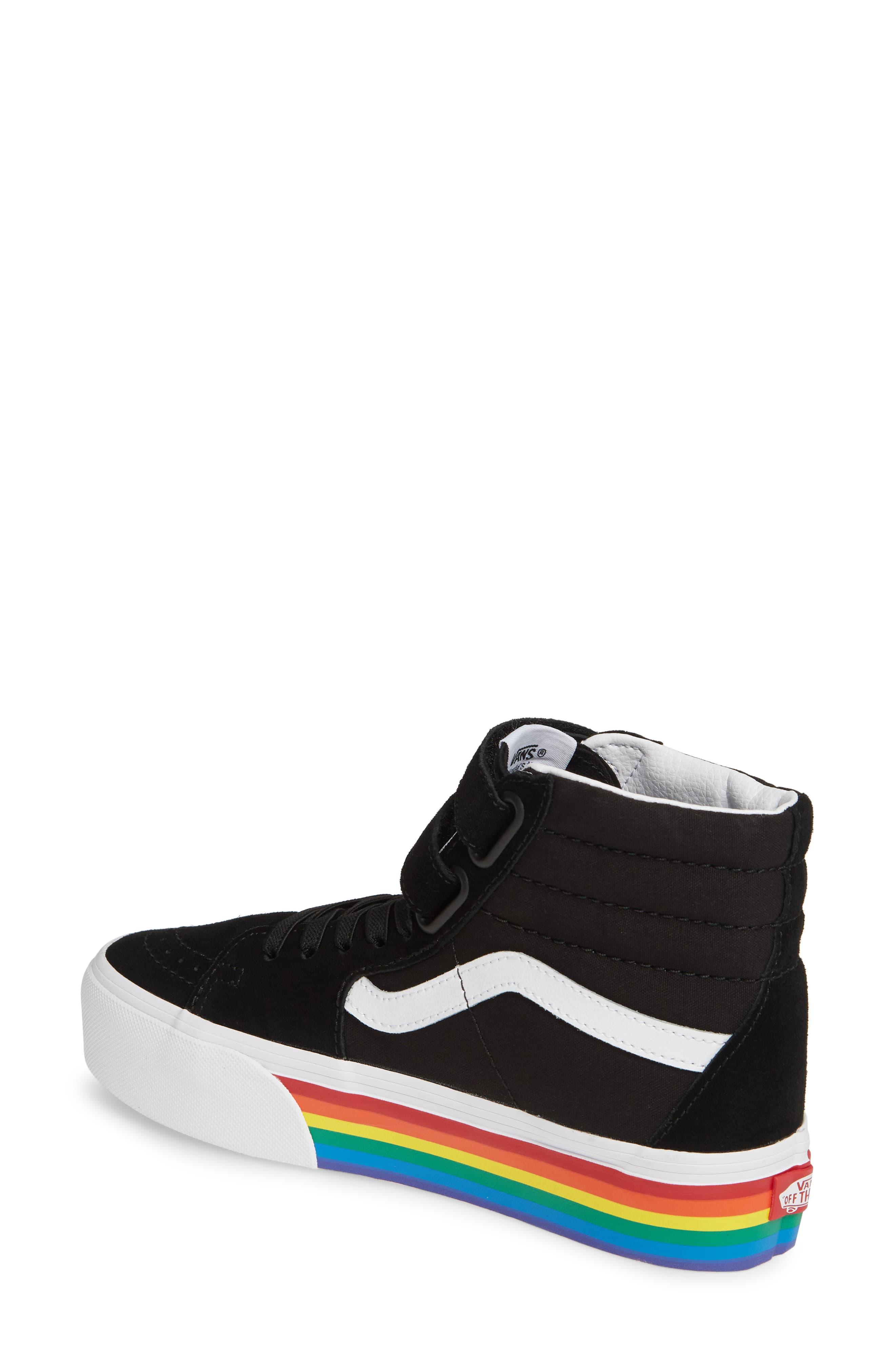 vans rainbow platform shoes
