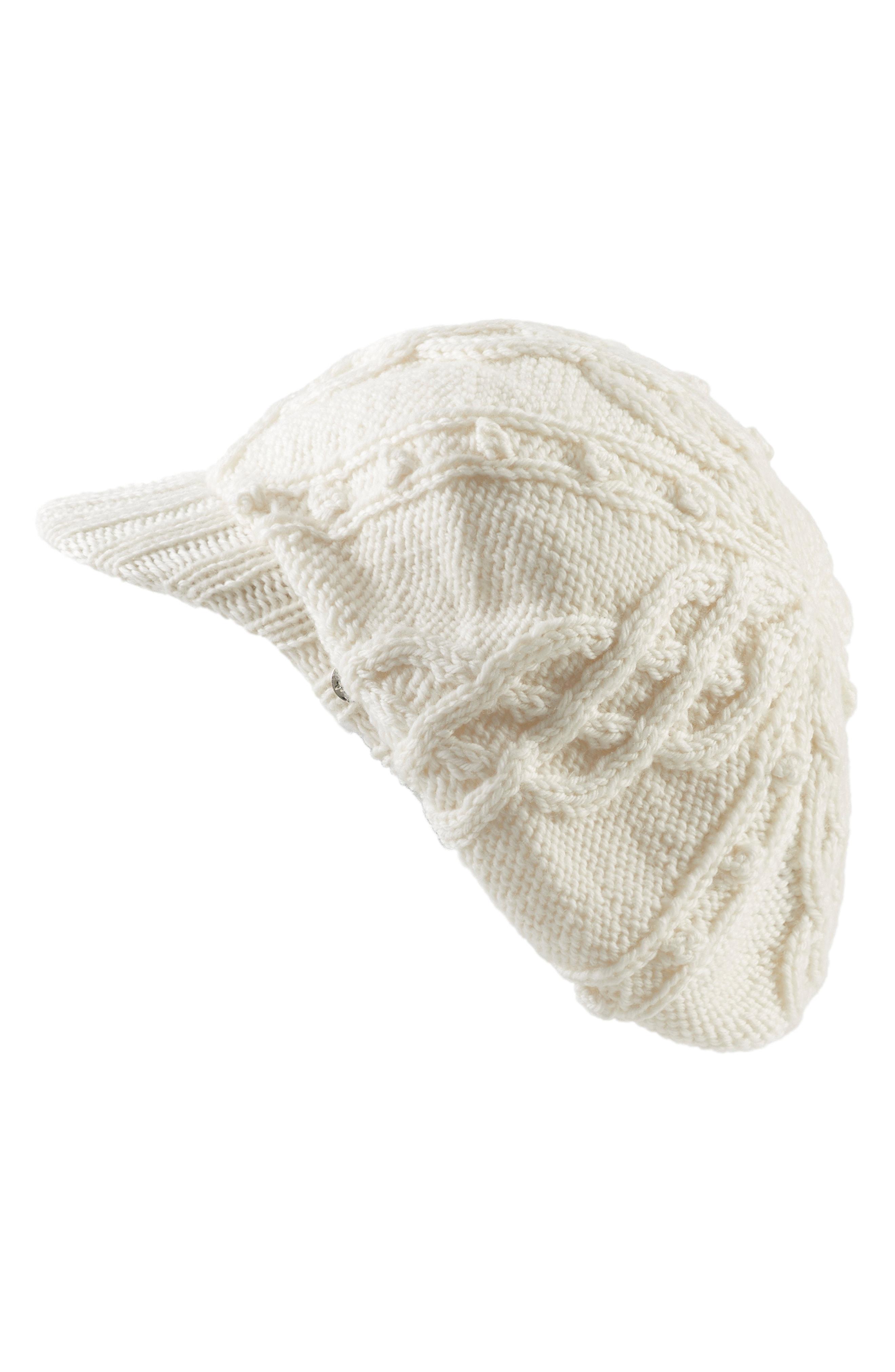 knitted baker boy hat