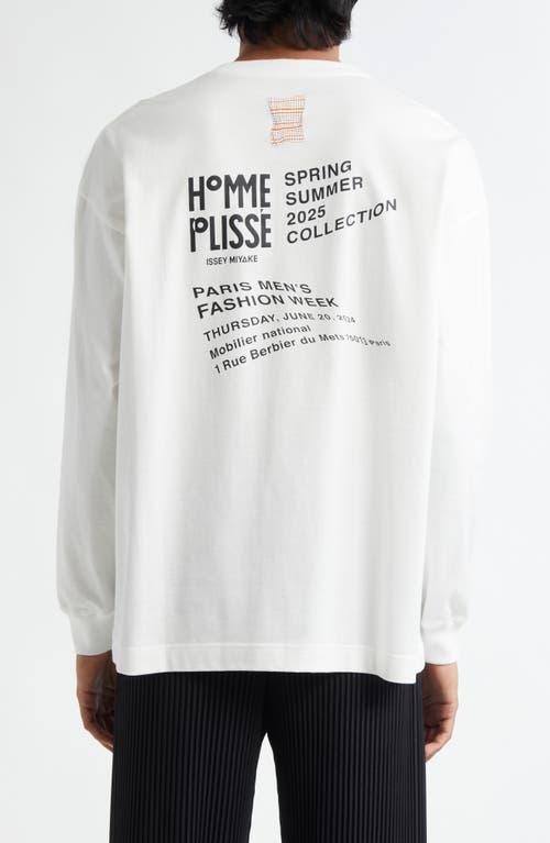 Homme Plissé Issey Miyake Invitation Long Sleeve Graphic T-Shirt 